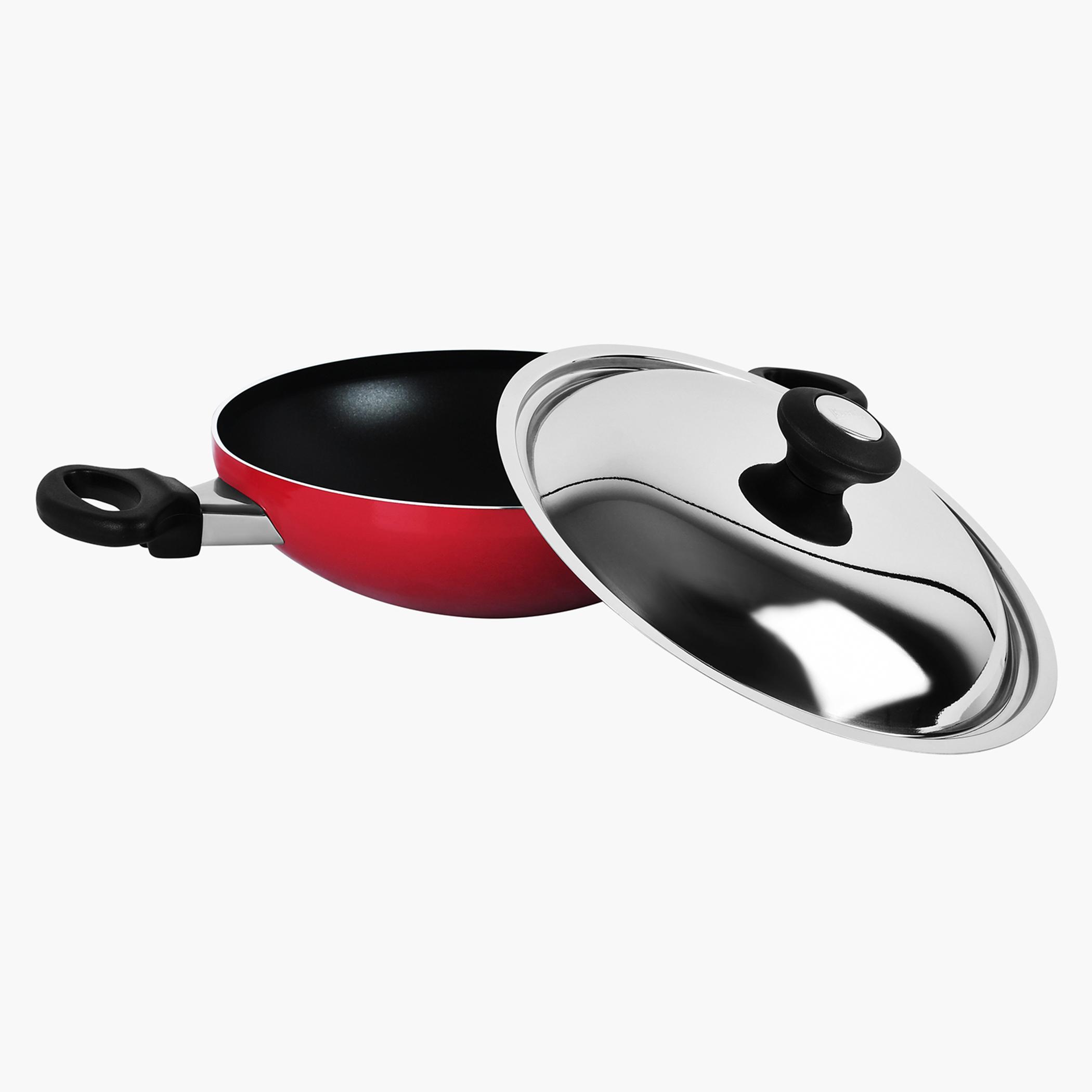 مقلاة كاداي غير قابلة للالتصاق مع غطاء من برستيج - 19 سم-household-kitchen-cookware-potsandpans-image-2