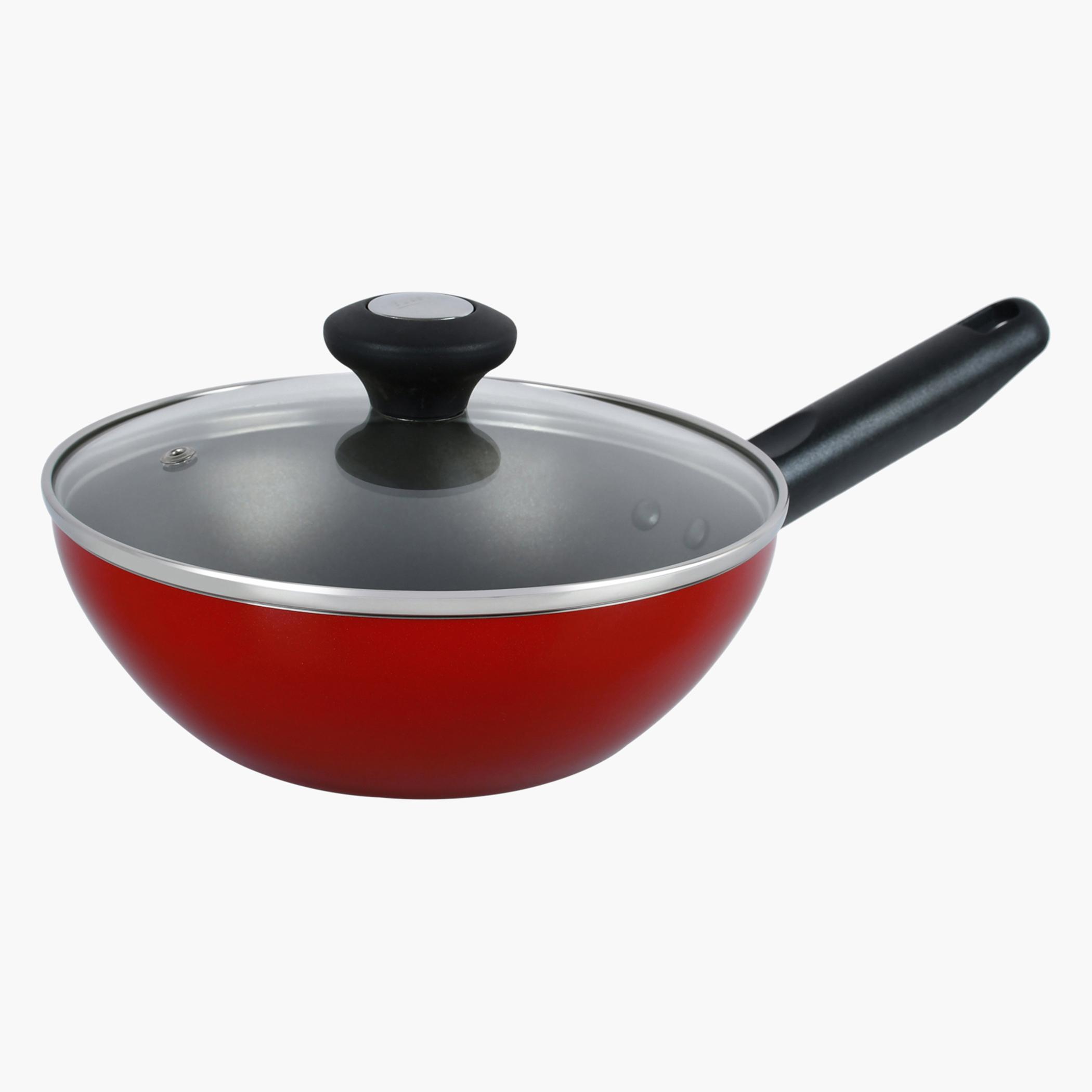 Classique Aluminium Wok with Lid - 20 cm-household-kitchen-cookware-potsandpans-image-1