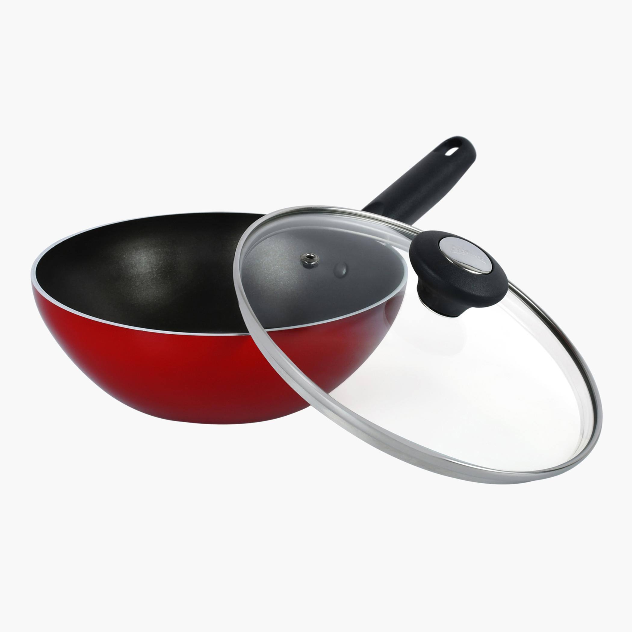 Classique Aluminium Wok with Lid - 20 cm-household-kitchen-cookware-potsandpans-image-2