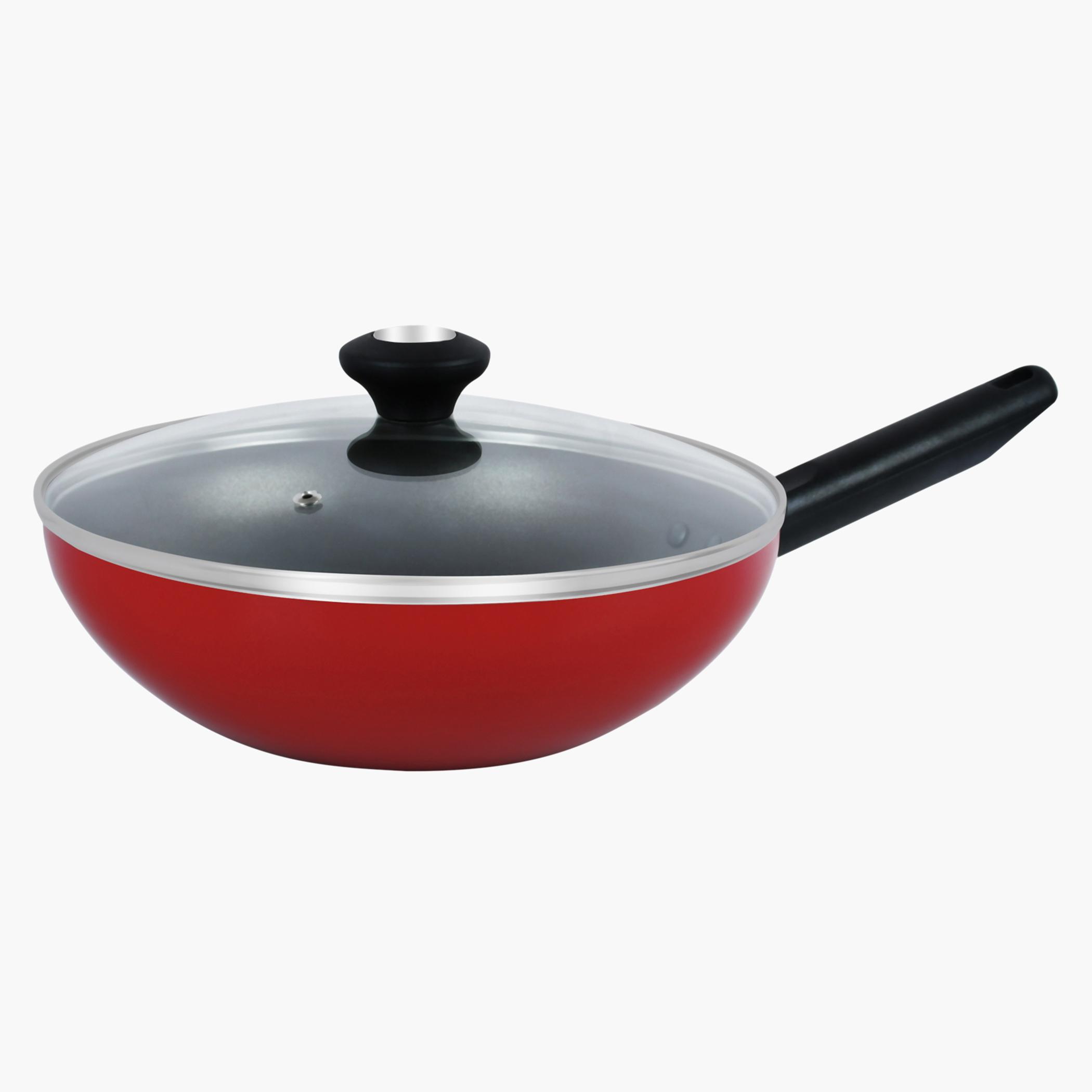 Classique Aluminium Wok with Lid - 26 cm-household-kitchen-cookware-potsandpans-image-1