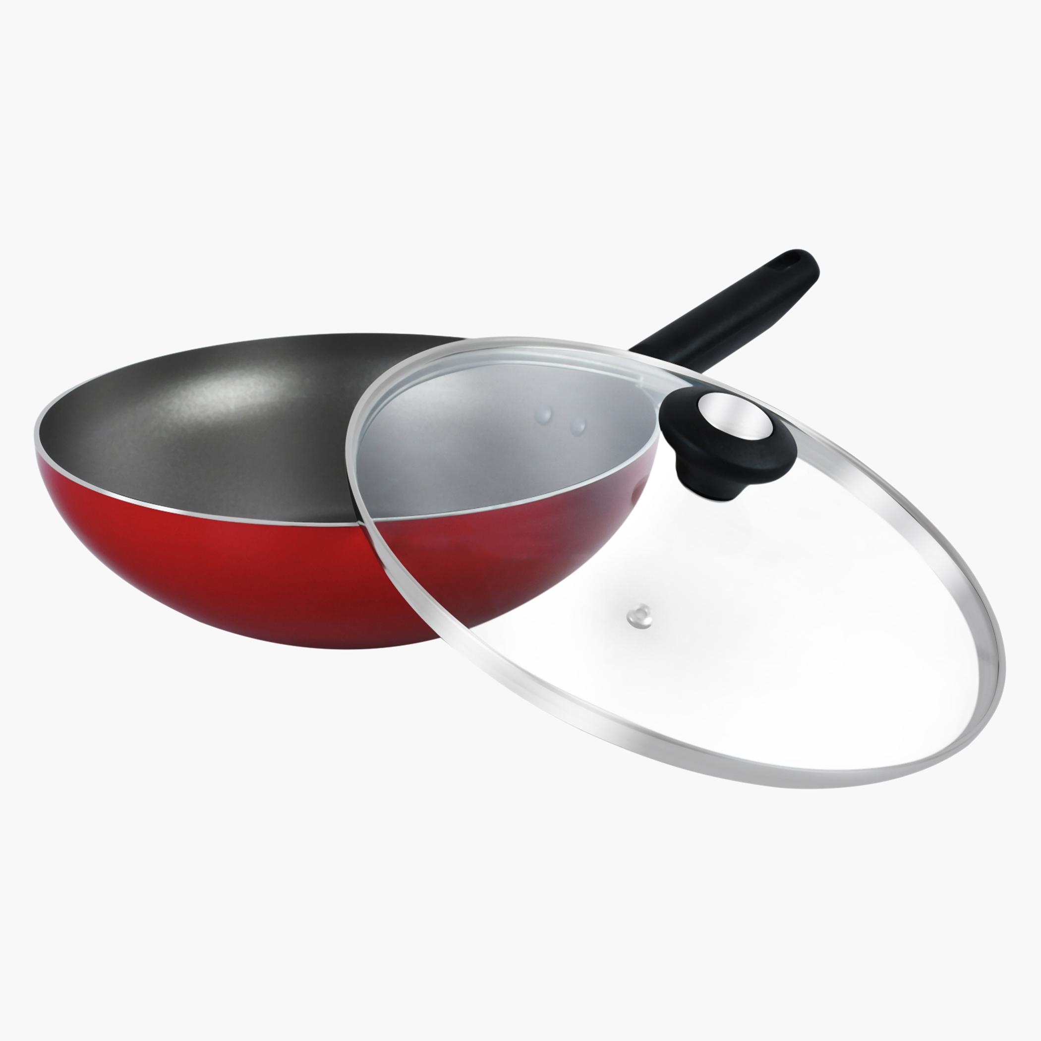 Classique Aluminium Wok with Lid - 26 cm-household-kitchen-cookware-potsandpans-image-2