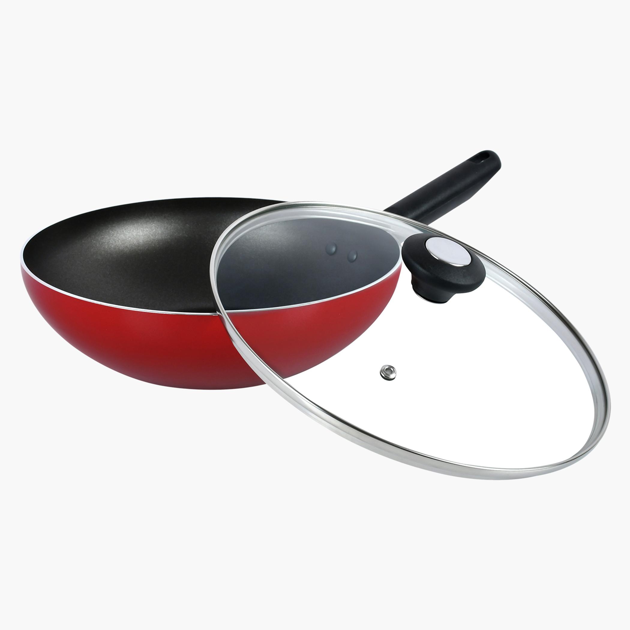 مقلاة ووك ألومنيوم بغطاء - كلاسيك من بريستيج - 30 سم-household-kitchen-cookware-potsandpans-image-2