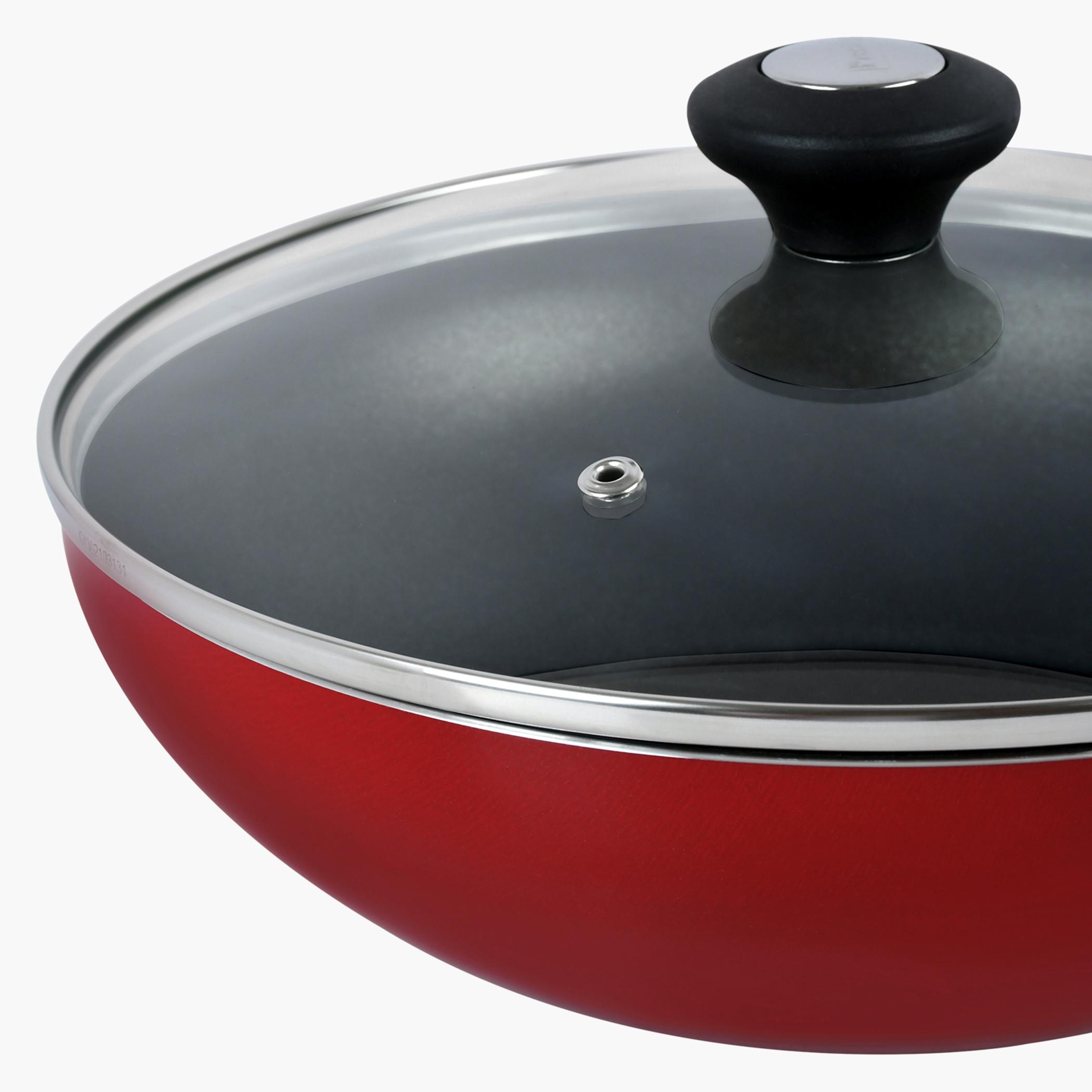 مقلاة ووك ألومنيوم بغطاء - كلاسيك من بريستيج - 30 سم-household-kitchen-cookware-potsandpans-image-5