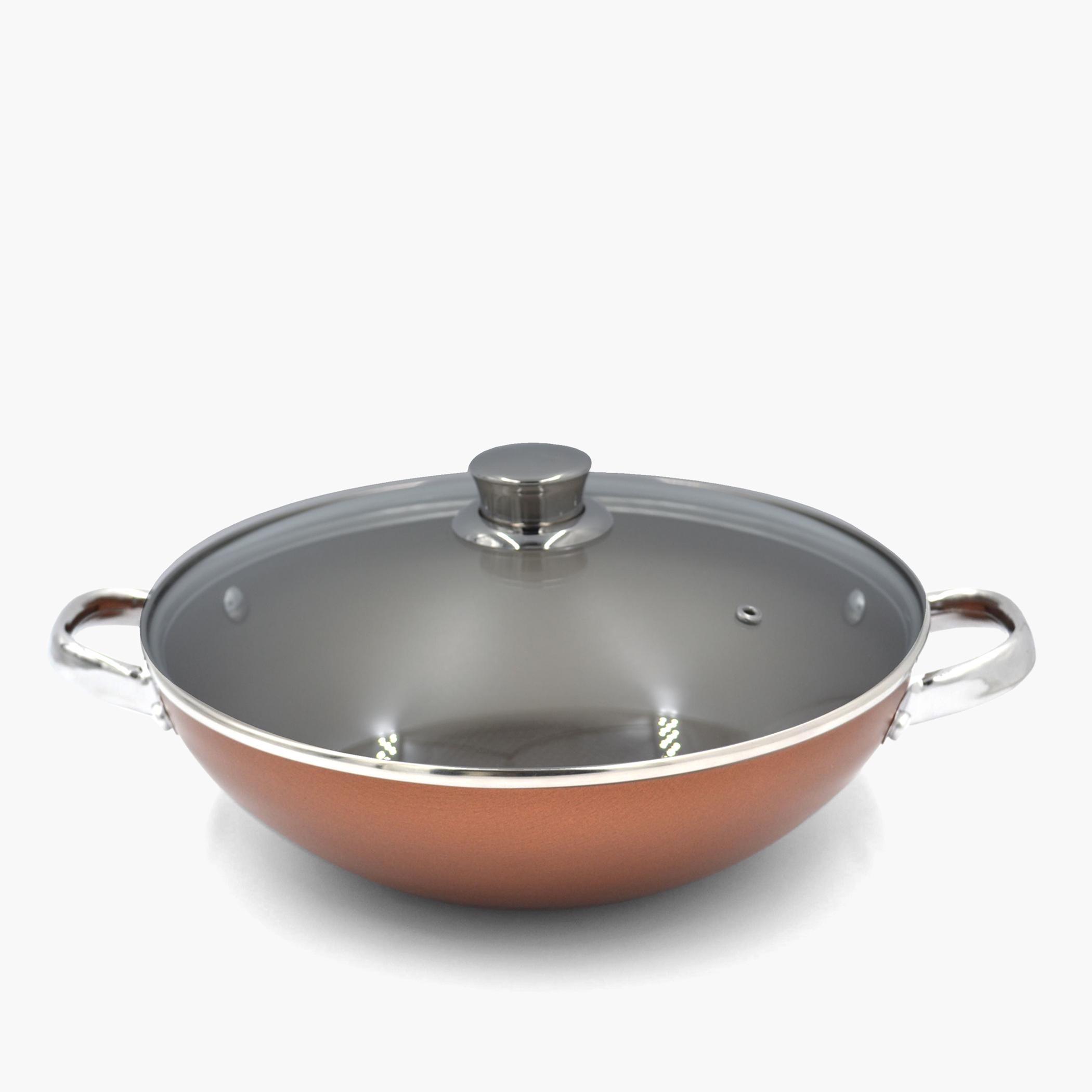 مقلاة كاداي ألترا غير لاصقة بغطاء زجاجي وحامل مقلاة من برستيج - 24 سم-household-kitchen-cookware-potsandpans-image-1