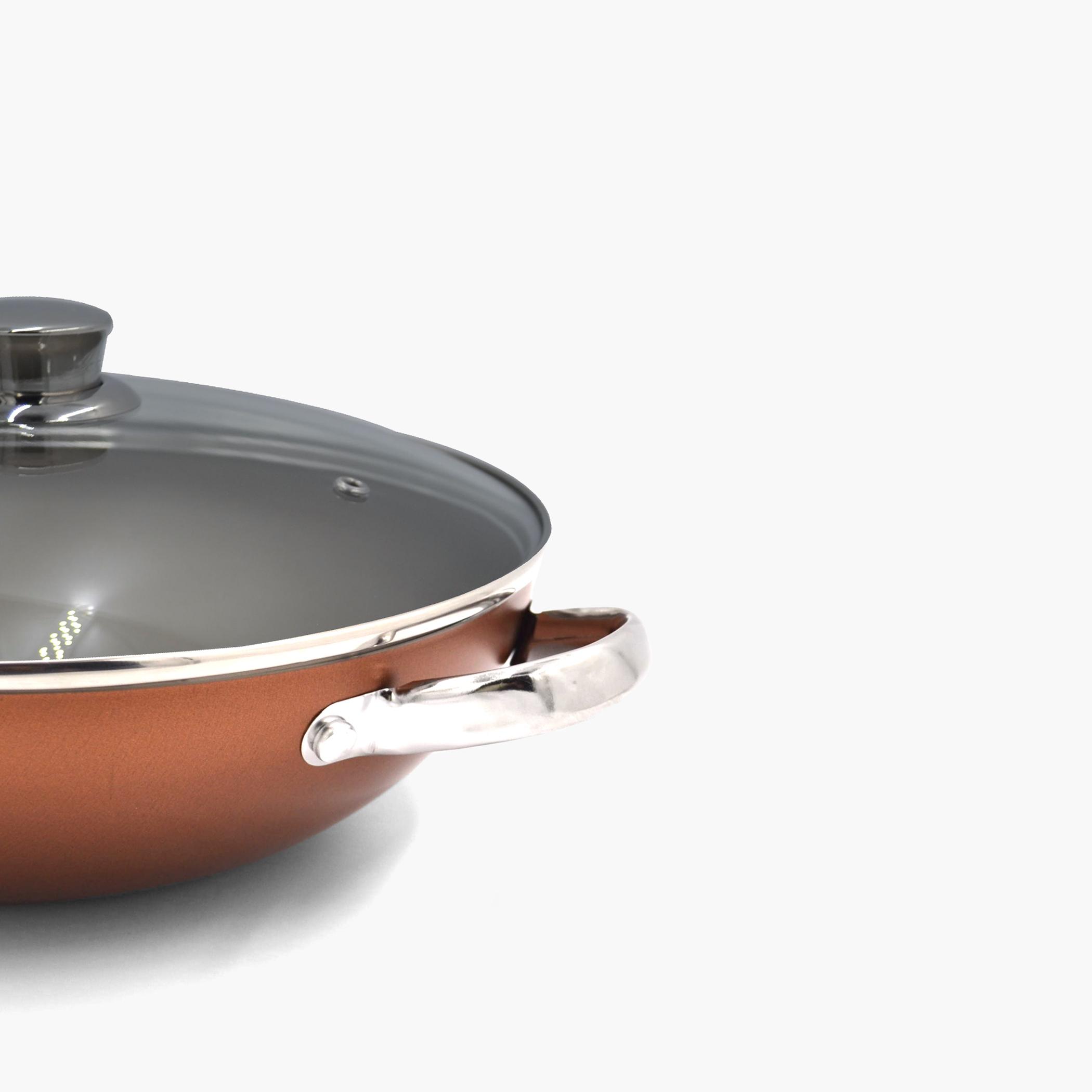 مقلاة كاداي ألترا غير لاصقة بغطاء زجاجي وحامل مقلاة من برستيج - 24 سم-household-kitchen-cookware-potsandpans-image-4