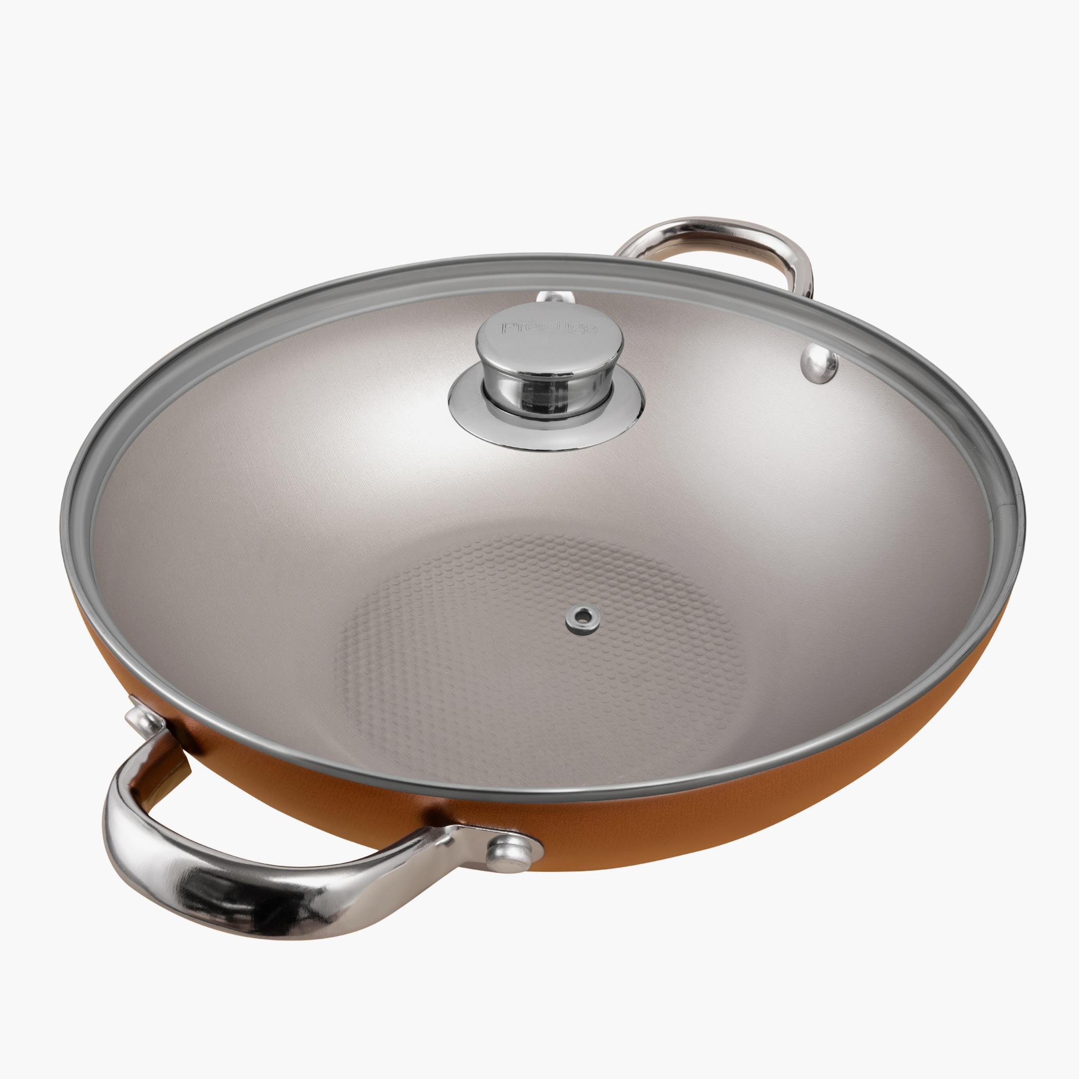 مقلاة كاداي ألترا غير لاصقة بغطاء زجاجي وحامل مقلاة من برستيج - 24 سم-household-kitchen-cookware-potsandpans-image-5