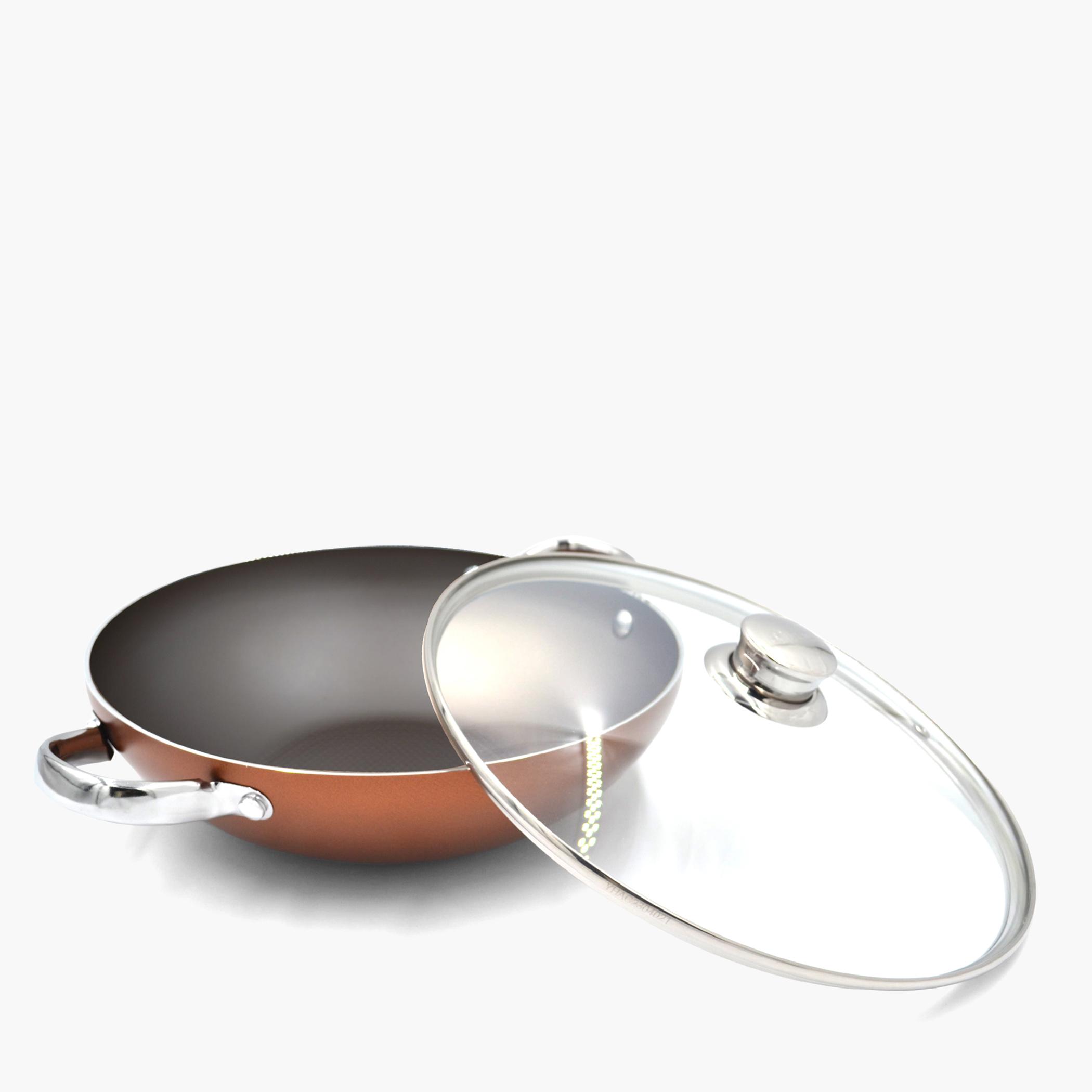 Ultra Non-Stick Kadai with Glass Lid and Pan Holder - 28 cms-household-kitchen-cookware-potsandpans-image-2