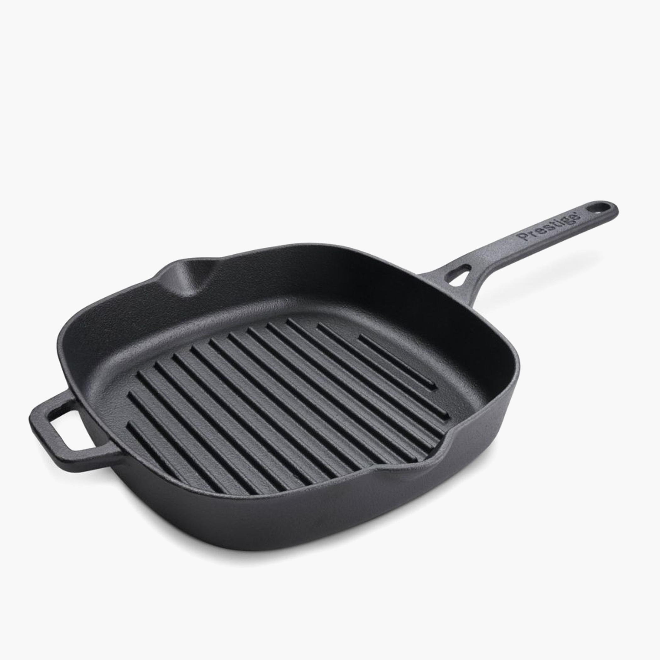مقلاة شواء من حديد الزهر من برستيج - 24 سم-household-kitchen-cookware-potsandpans-image-1