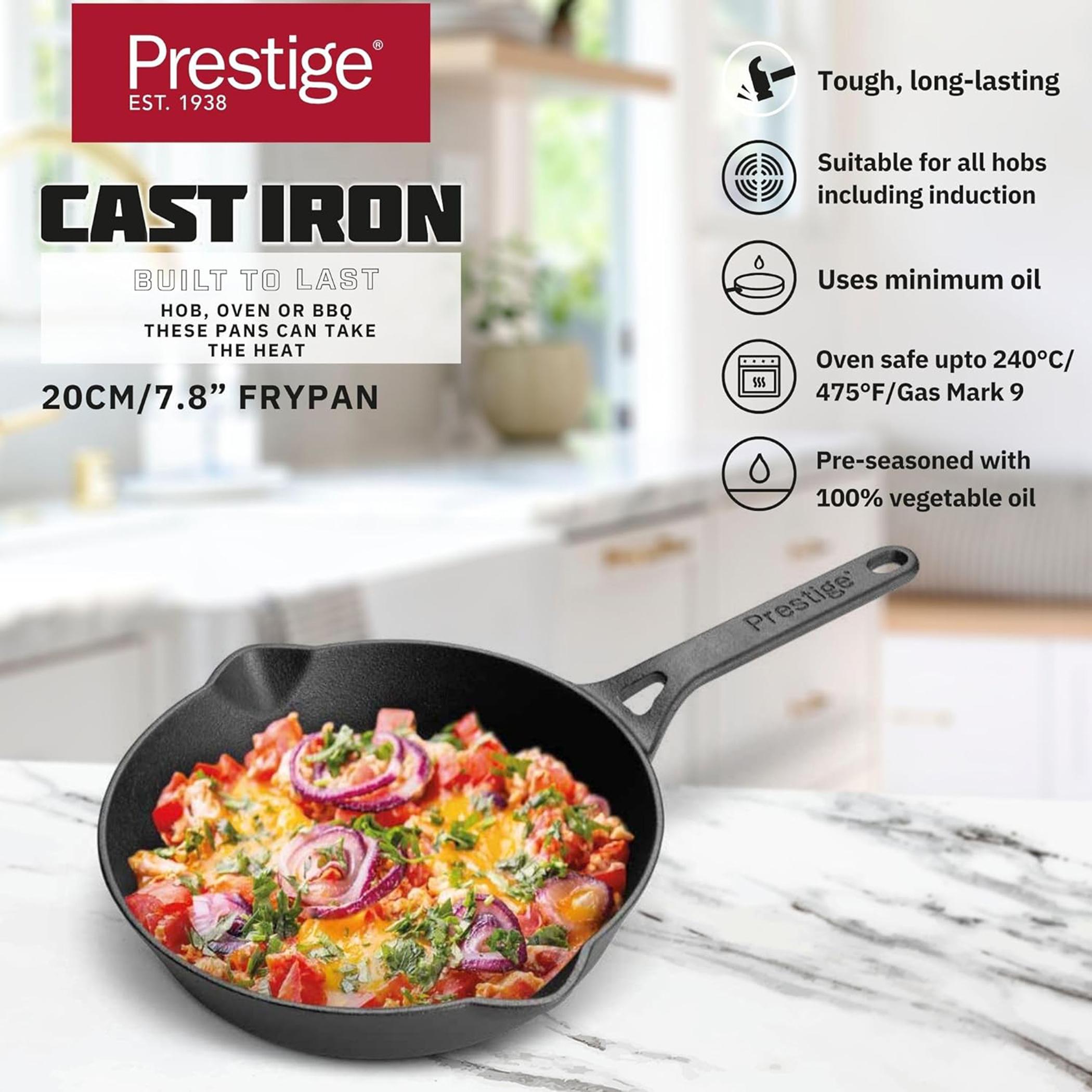 مقلاة من حديد الزهر من برستيج - 20 سم-household-kitchen-cookware-potsandpans-image-3