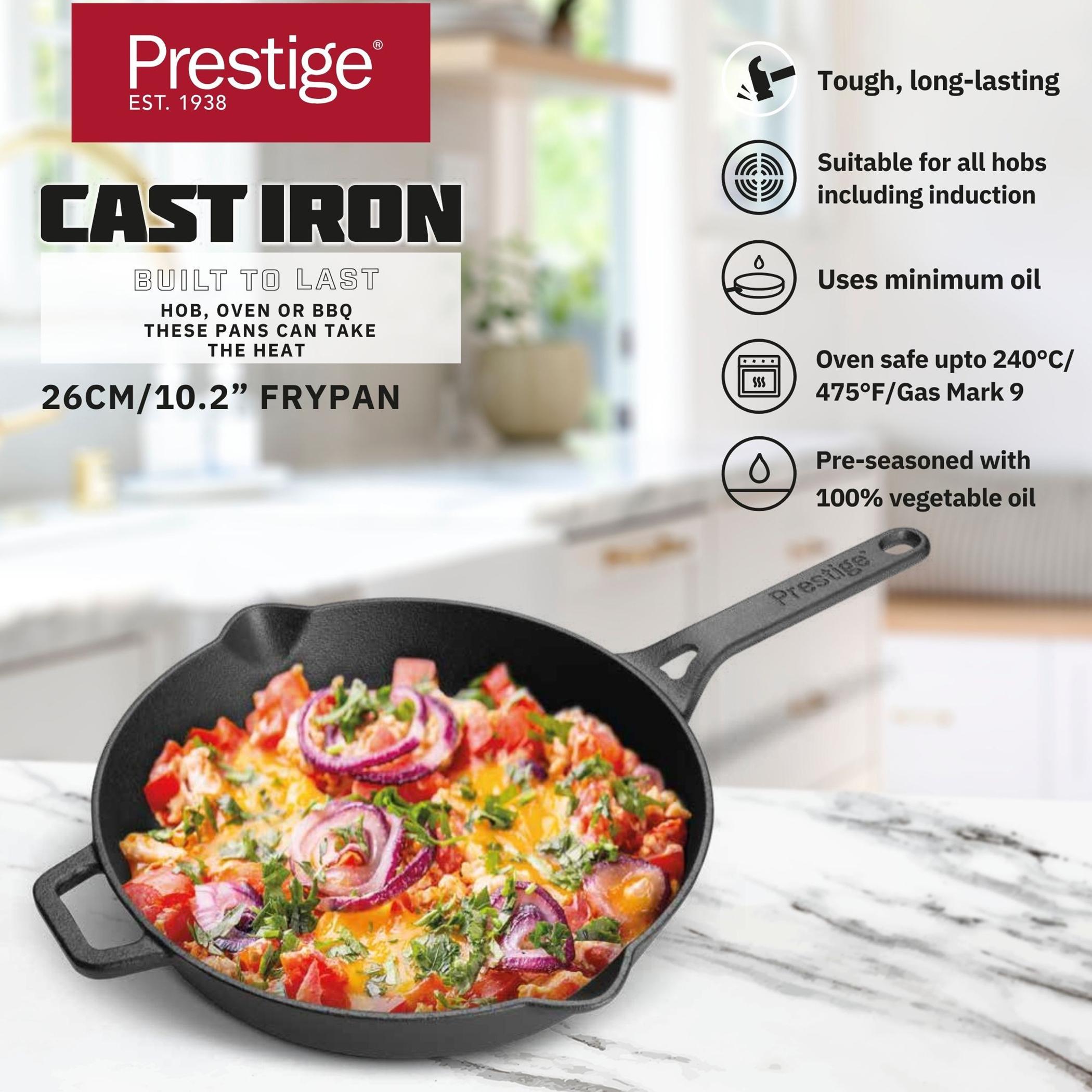 مقلاة من حديد الزهر من برستيج - 26 سم-household-kitchen-cookware-potsandpans-image-2