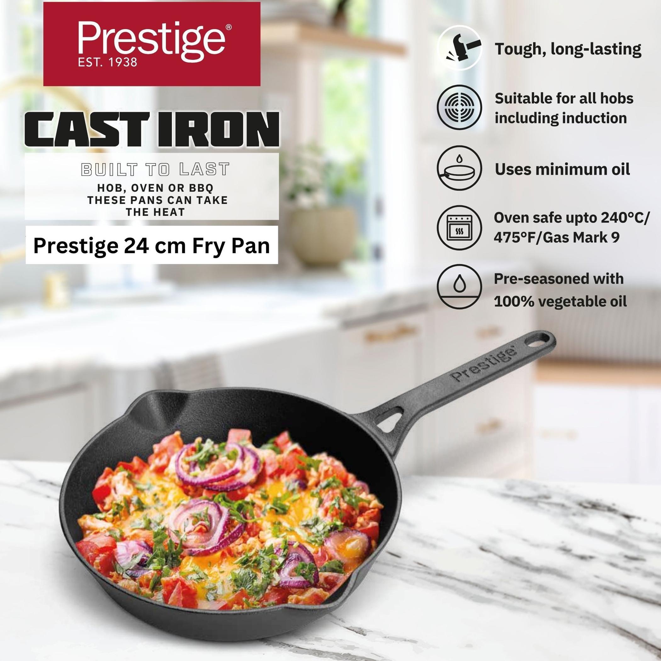 Cast Iron Fry Pan - 24 cms-household-kitchen-cookware-potsandpans-image-2