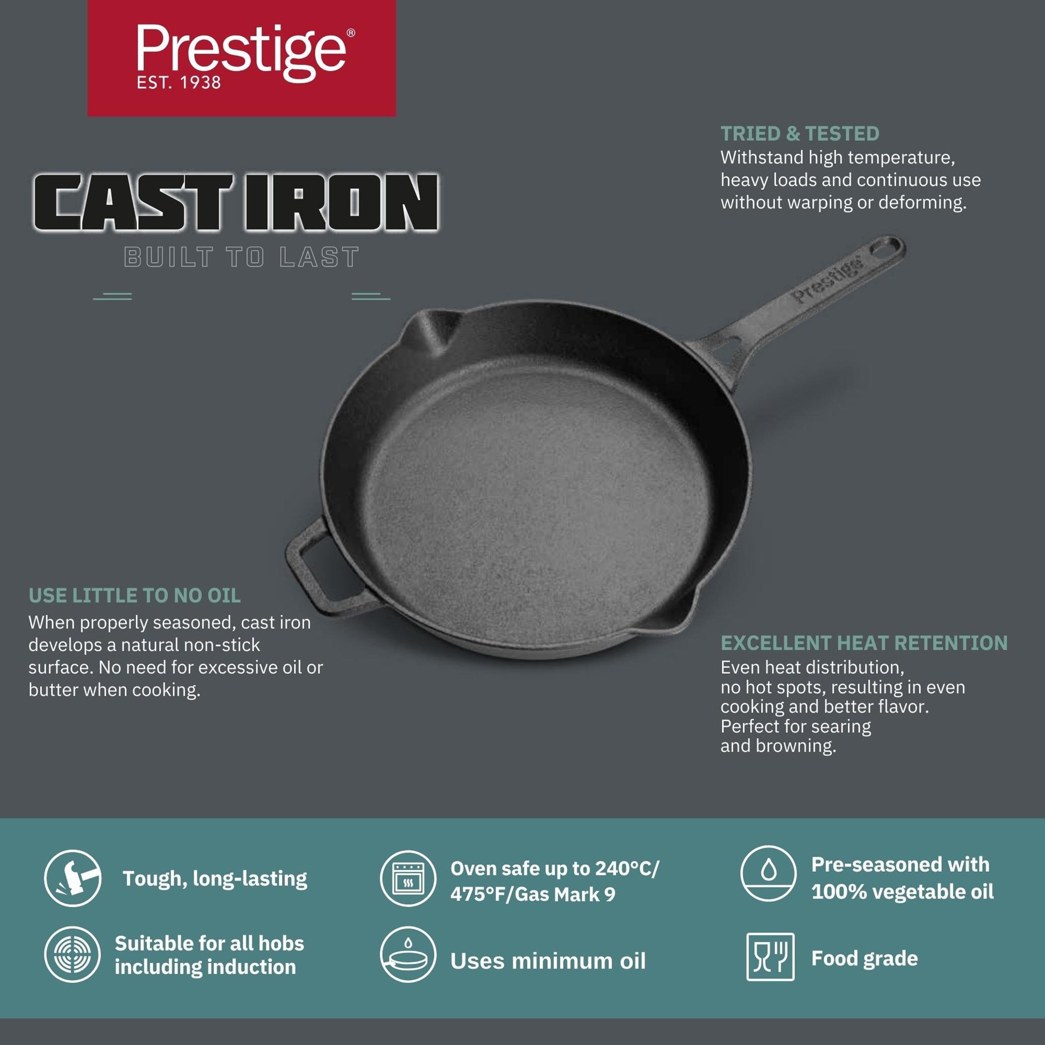 Cast Iron Fry Pan - 24 cms-household-kitchen-cookware-potsandpans-image-3