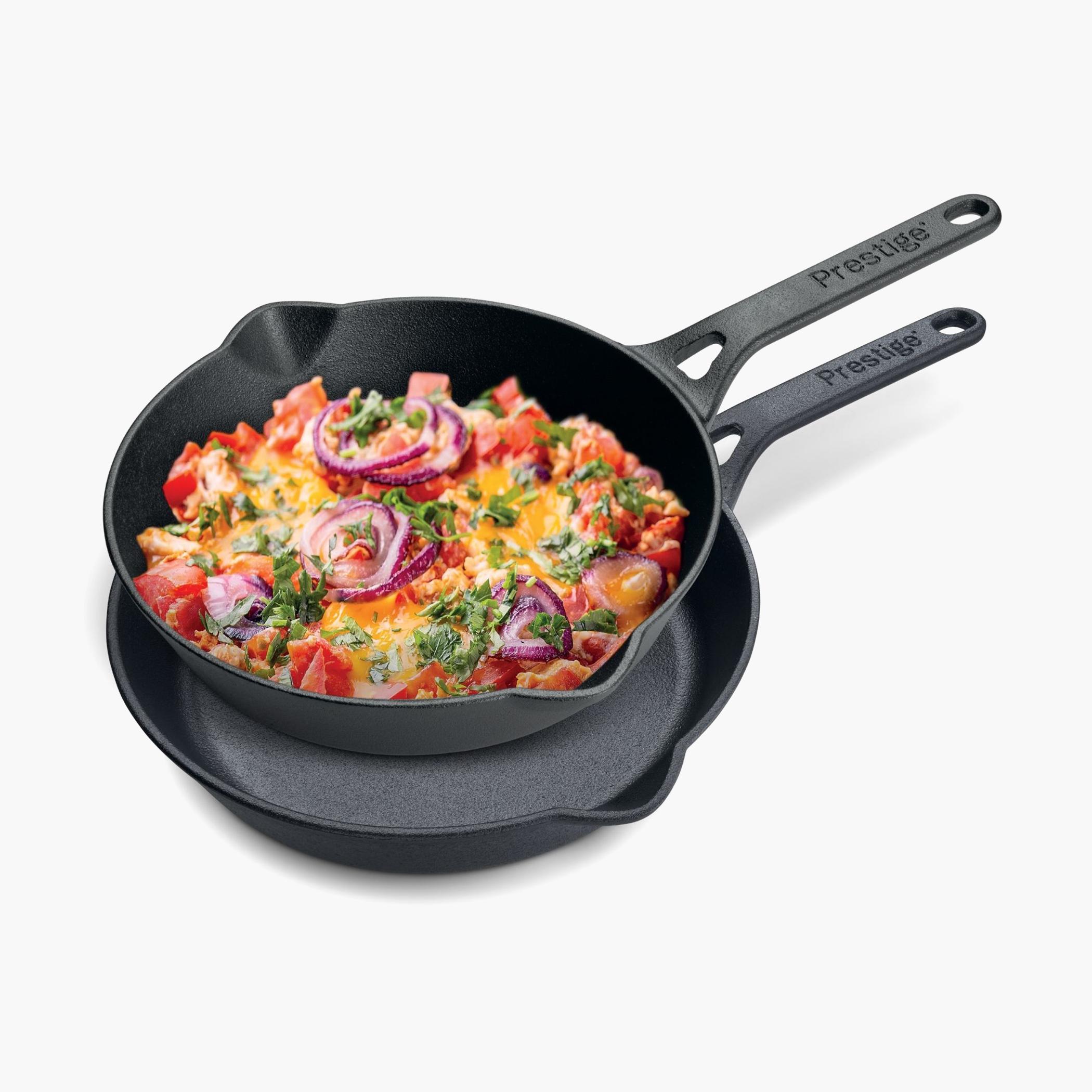 Cast Iron 2-Piece Fry Pan Set-household-kitchen-cookware-cookwareandsets-image-1