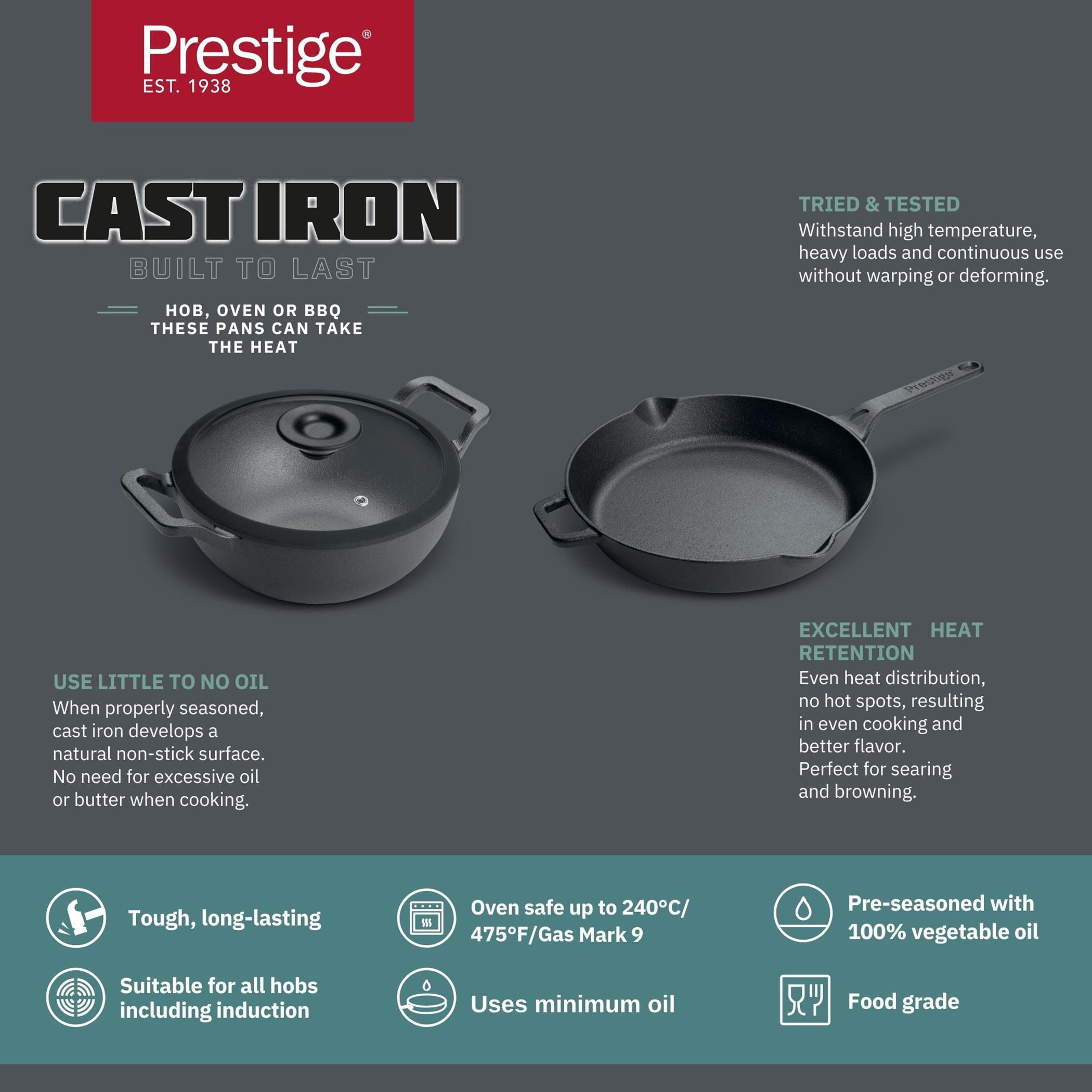 Cast Iron Kadai with Lid and Fry Pan-household-kitchen-cookware-cookwareandsets-image-3