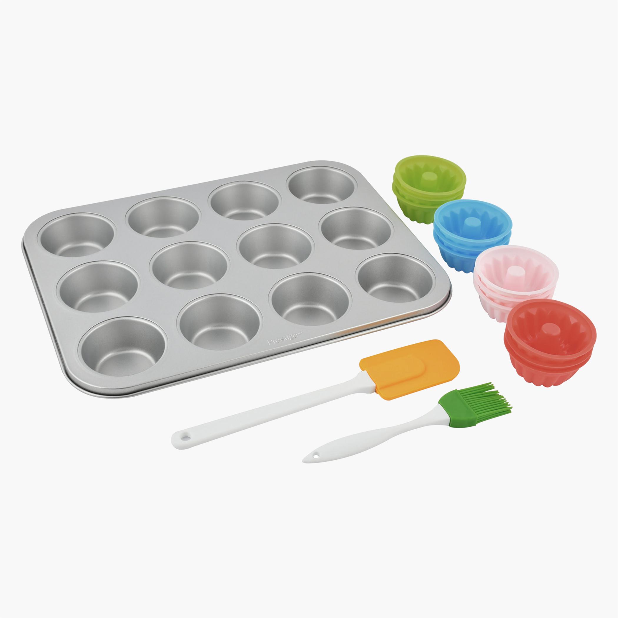 طقم صينية مافن عميقة بسعة 12 كوب من برستيج-household-kitchen-bakeware-bakingpansandmoulds-image-2