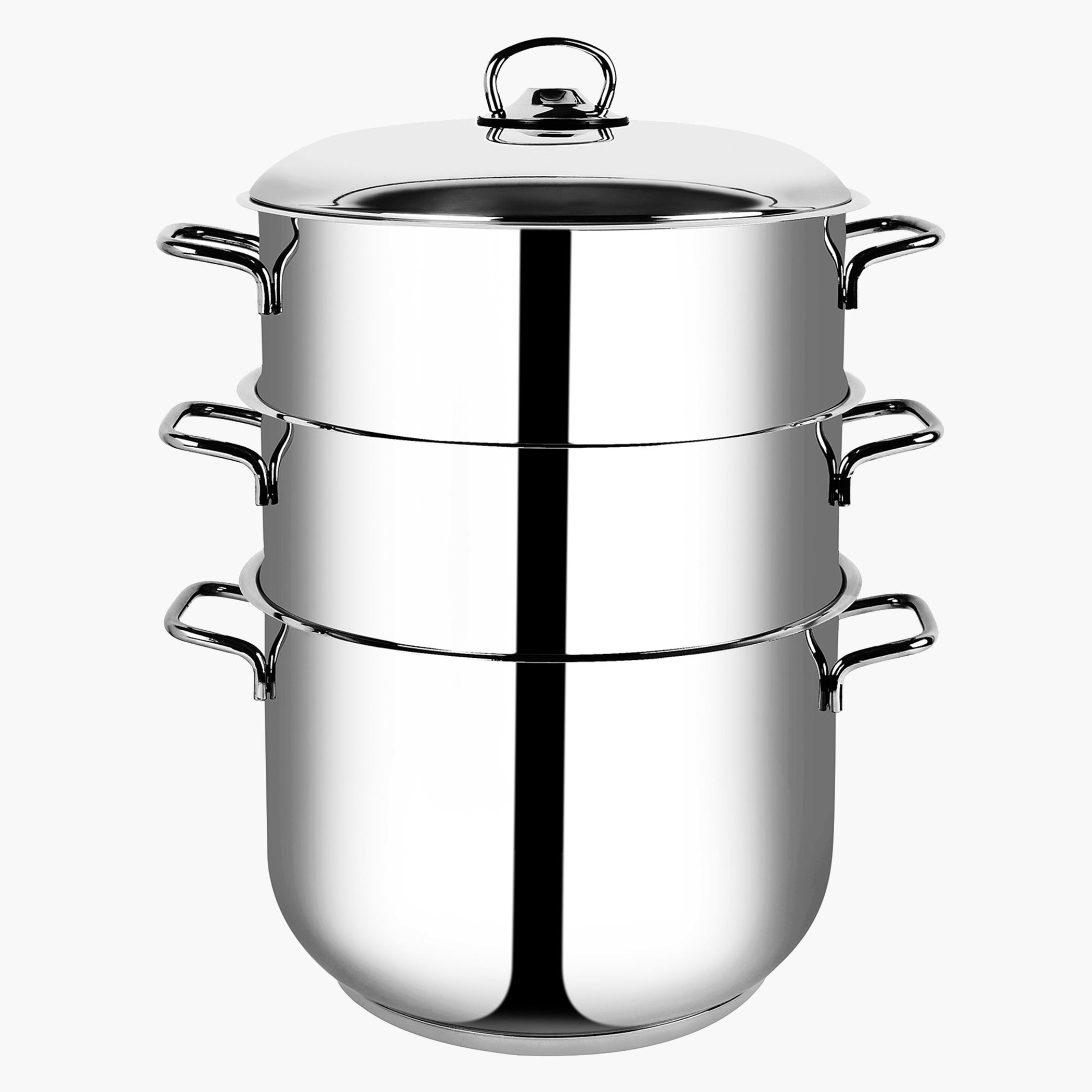 Stainless Steel 3-Piece Steamer - 24 cms-household-kitchen-bakeware-bakingtoolsandaccessories-image-1