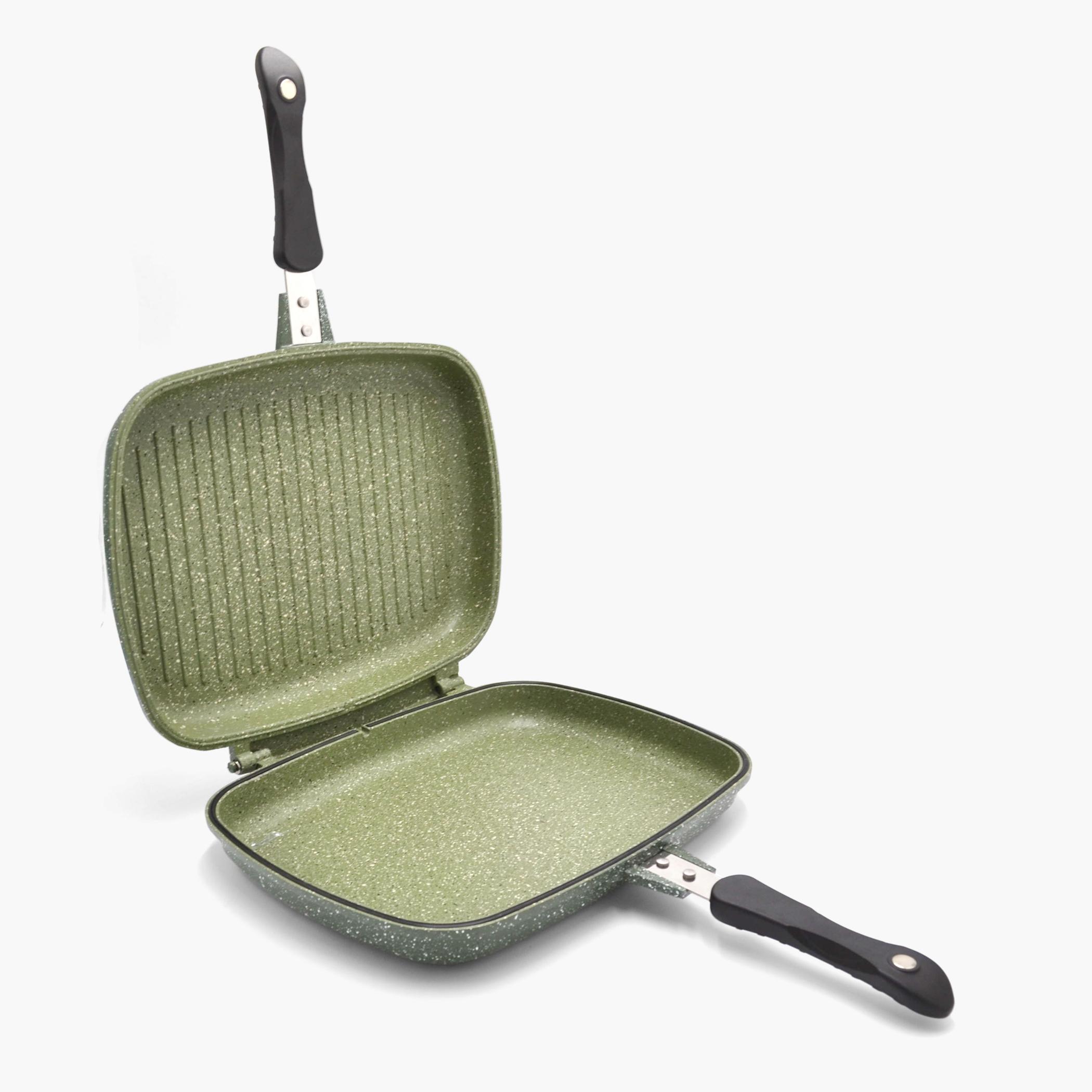 Cast Aluminium Double Fry Pan - 32 cms-household-kitchen-cookware-potsandpans-image-4