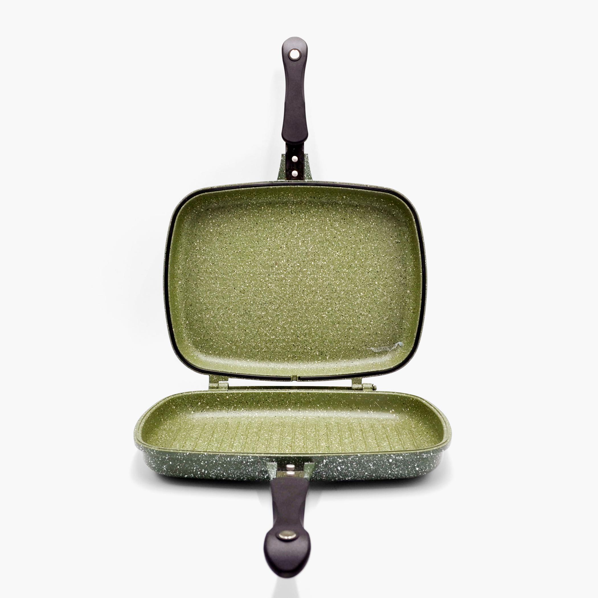Cast Aluminium Double Fry Pan - 32 cms-household-kitchen-cookware-potsandpans-image-6