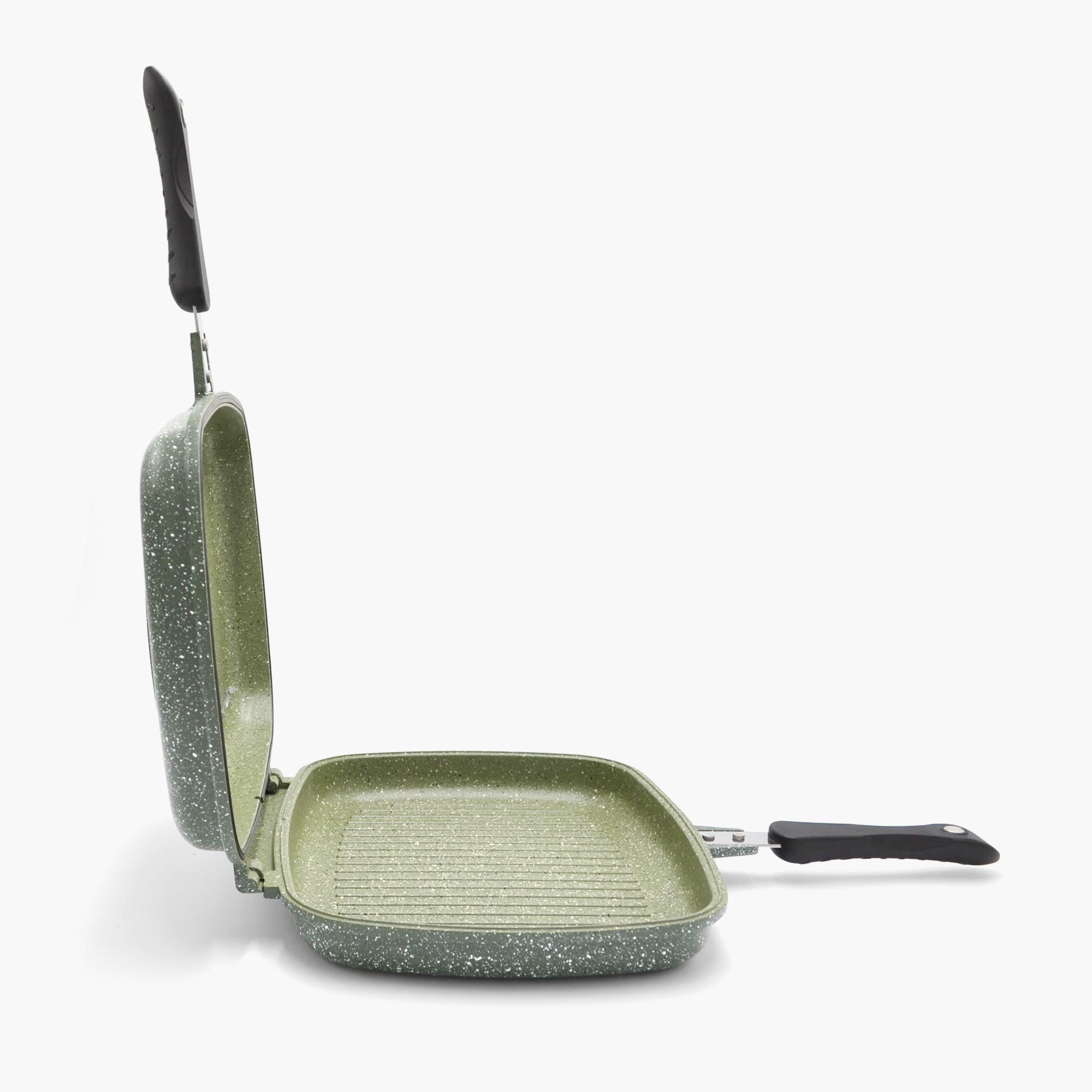Cast Aluminium Double Fry Pan - 32 cms-household-kitchen-cookware-potsandpans-image-7