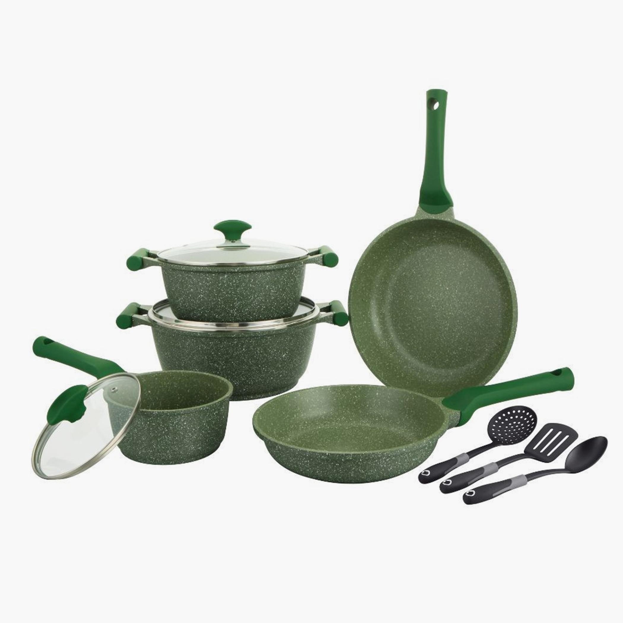 Essentials 11-Piece Aluminium Non-Stick Cookware Set-household-kitchen-cookware-cookwareandsets-image-1