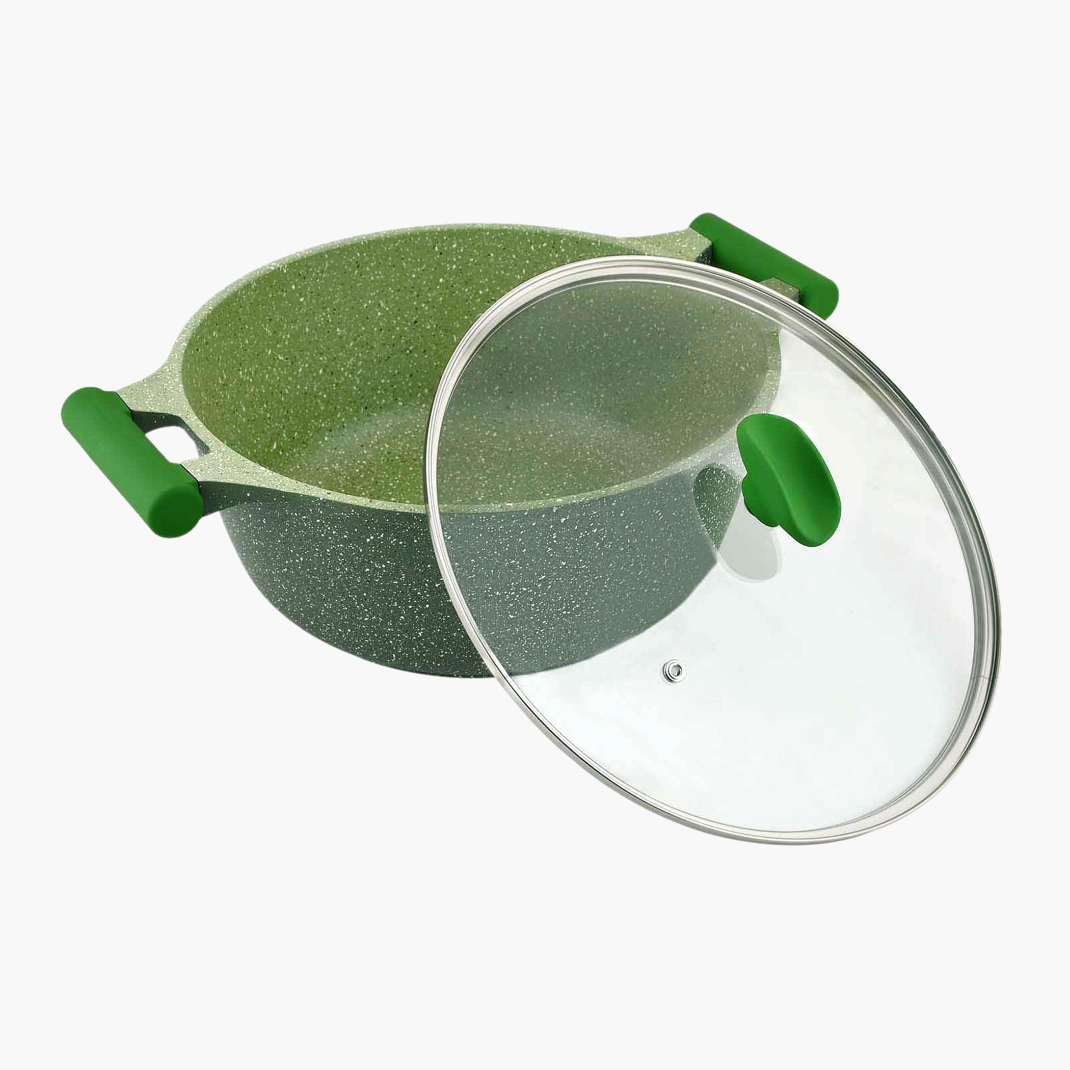 Non-Stick Aluminium Granite Casserole with Lid - 24 cms-household-kitchen-cookware-potsandpans-image-2