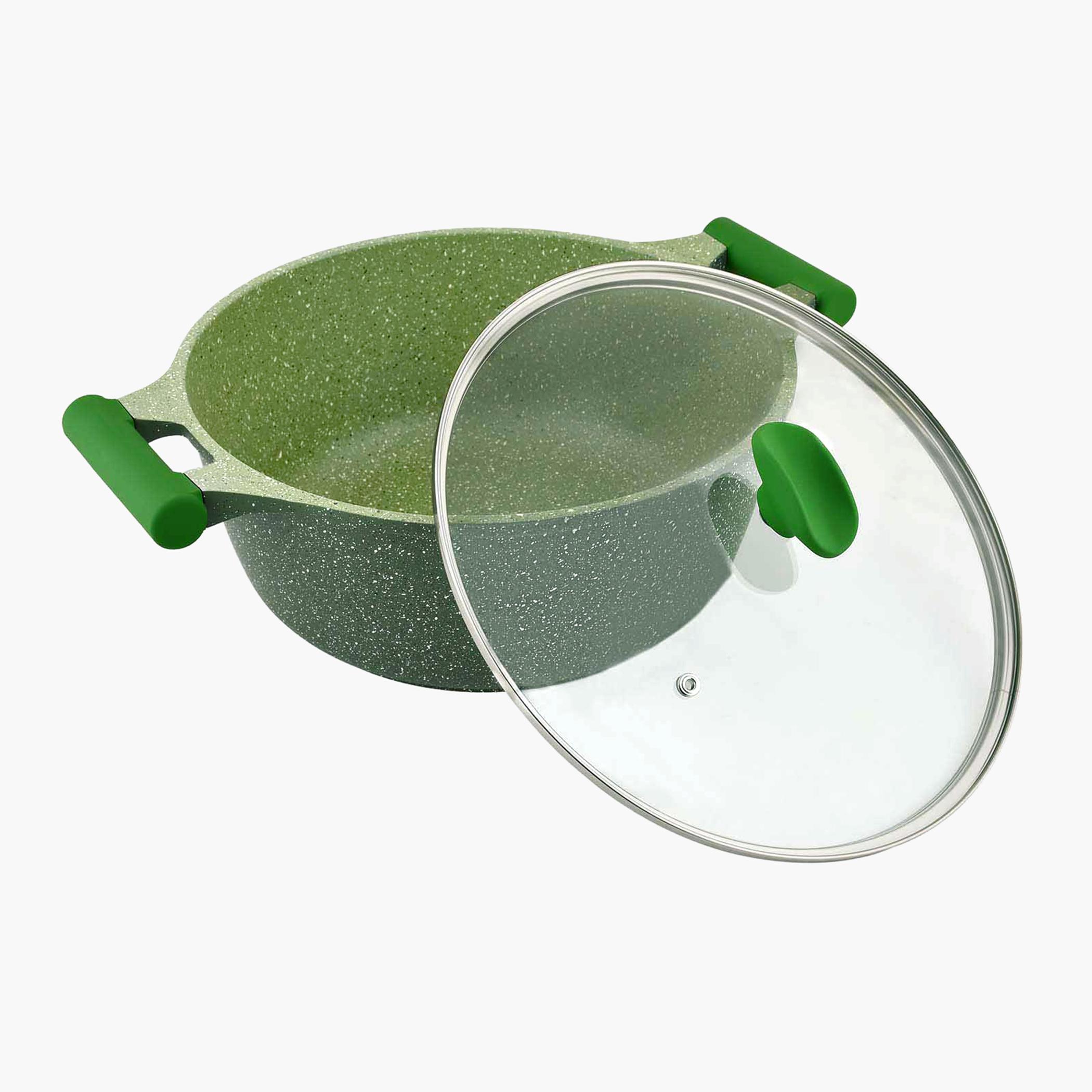 Non-Stick Aluminium Granite Casserole with Lid - 32 cms-household-kitchen-cookware-potsandpans-image-2