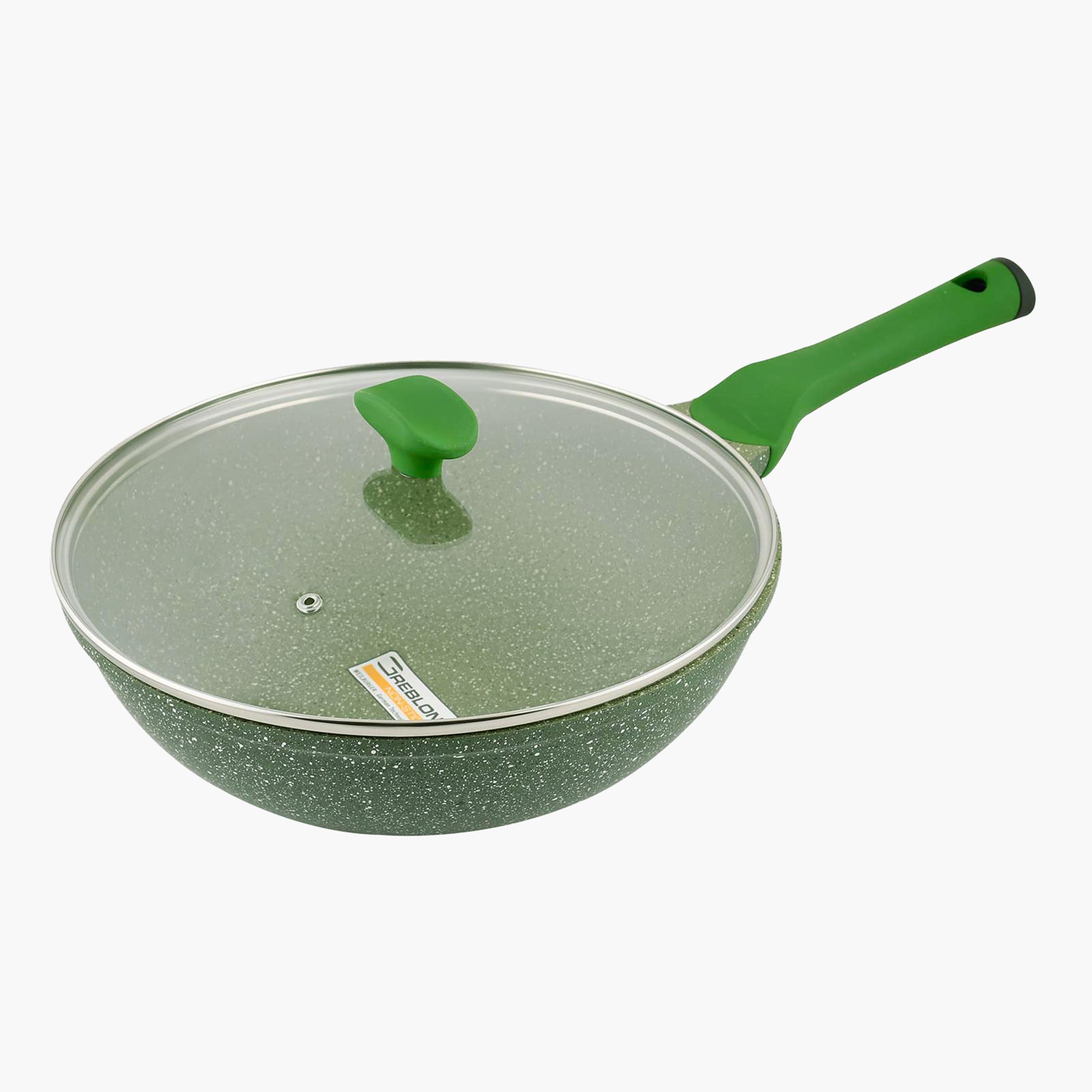 Aluminium Non-Stick Wok with Lid - 30 cms-household-kitchen-cookware-potsandpans-image-2