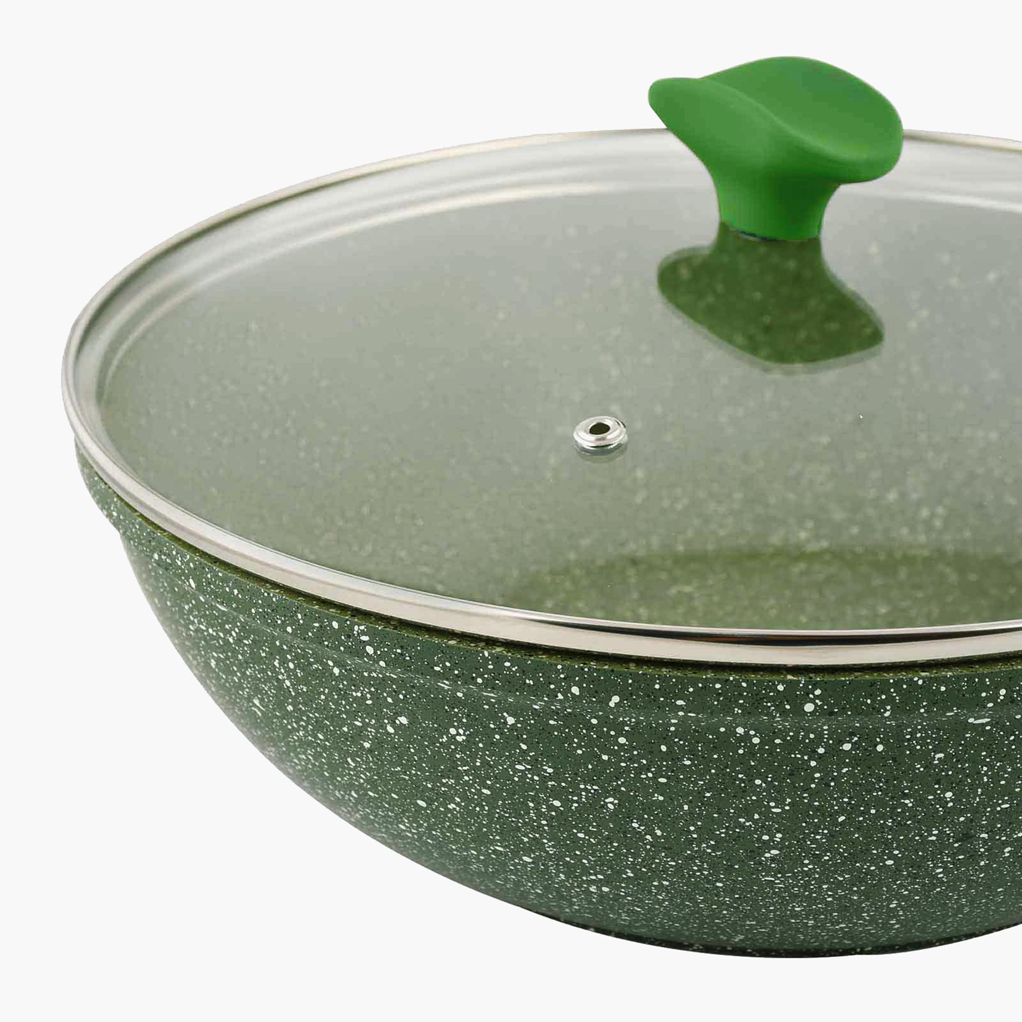 Aluminium Non-Stick Wok with Lid - 30 cms-household-kitchen-cookware-potsandpans-image-6