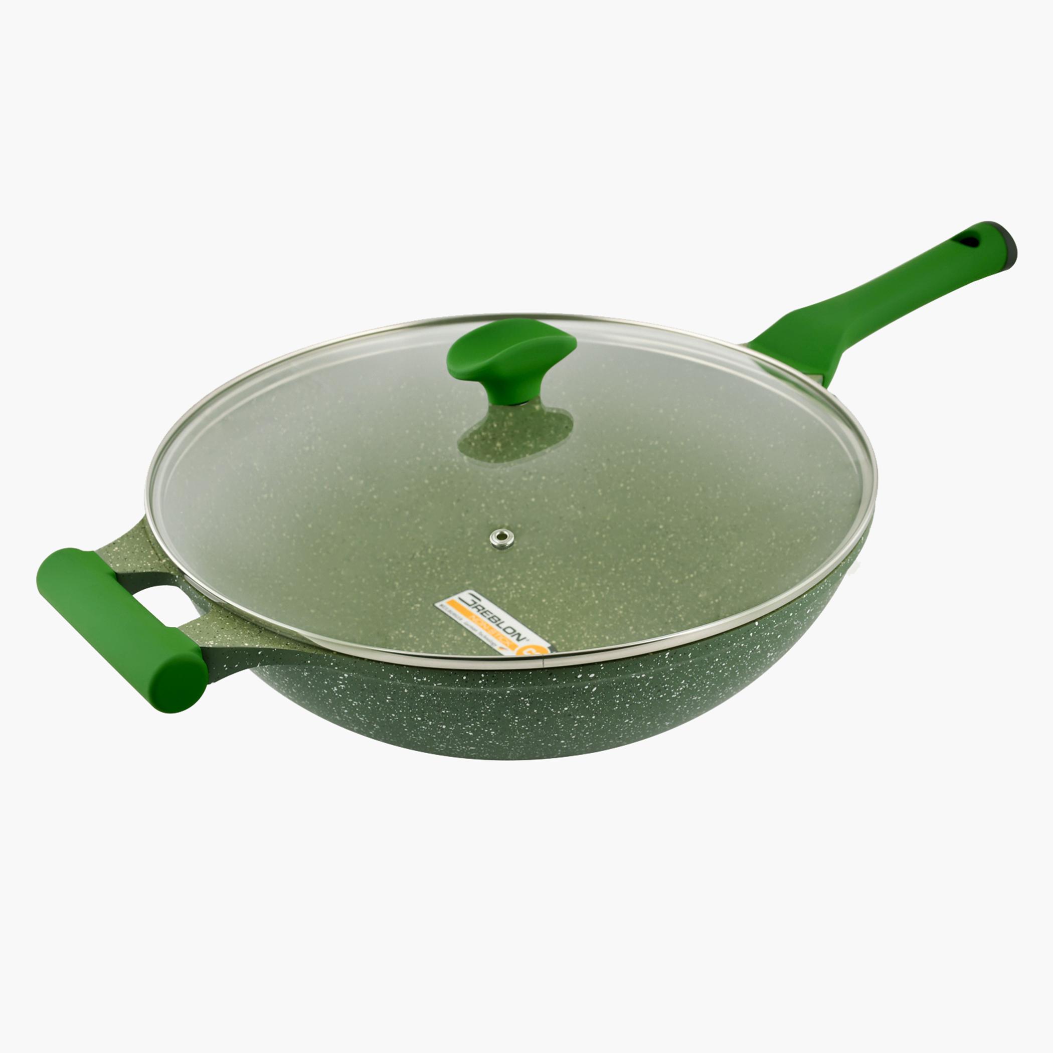 مقلاة ووك غير لاصقة ألومنيوم جرانيت بغطاء من بريستيج - 32 سم-household-kitchen-cookware-potsandpans-image-3