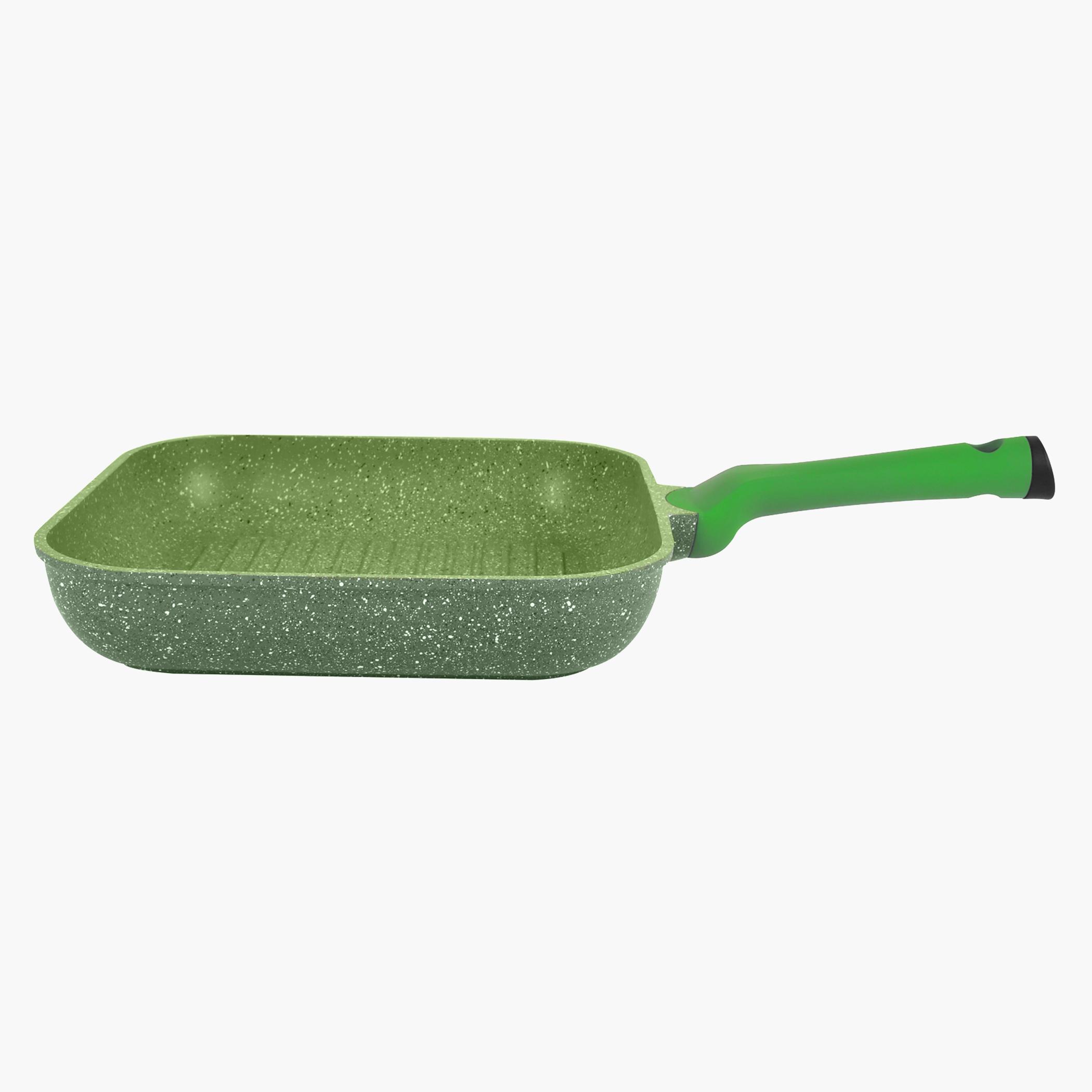 Granite Non-Stick Aluminium Square Grill Pan - 28 cms-household-kitchen-cookware-potsandpans-image-4