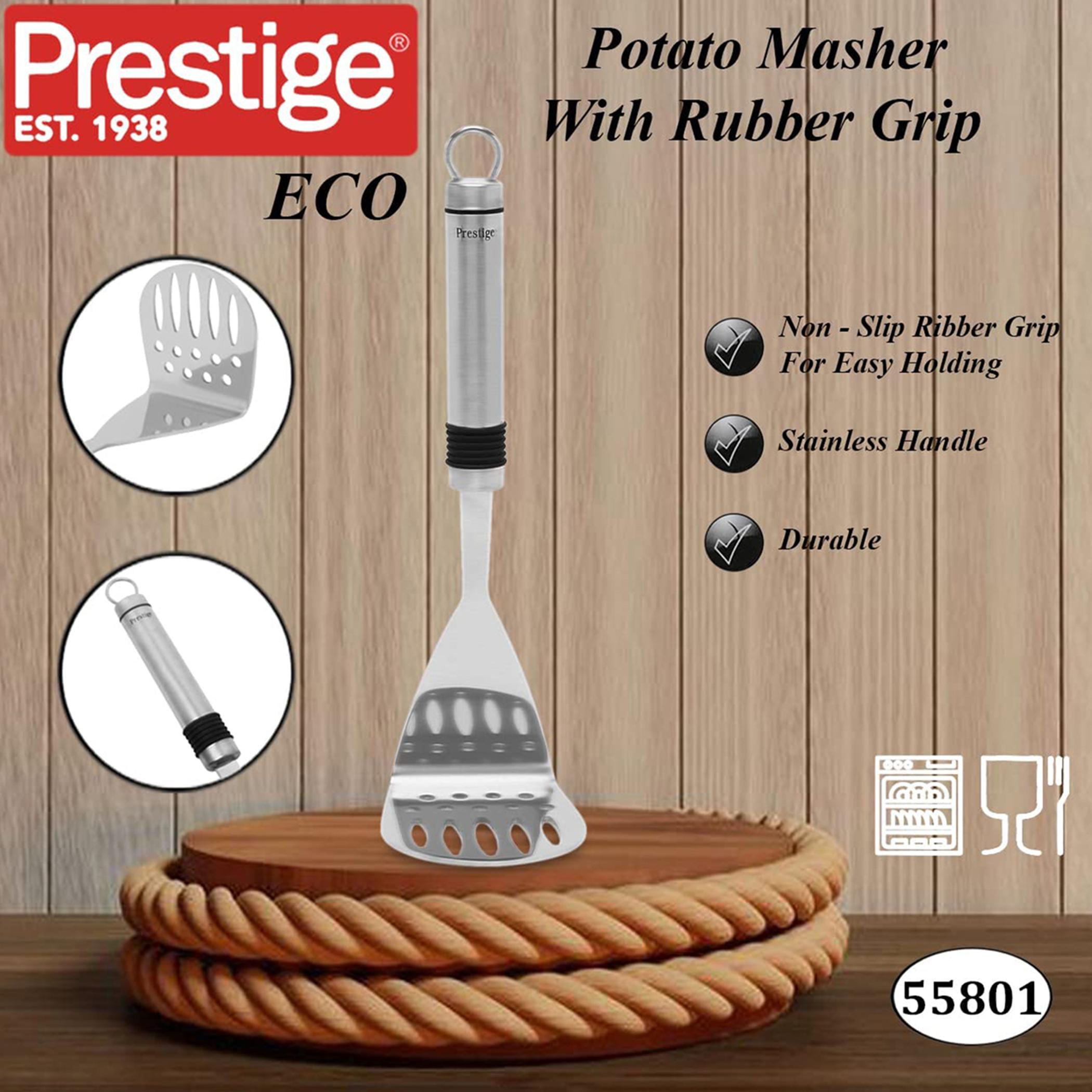 Eco Stainless Steel Potato Masher with Rubber Grip-household-kitchen-kitchentoolsandutensils-foodpreparationtools-image-3