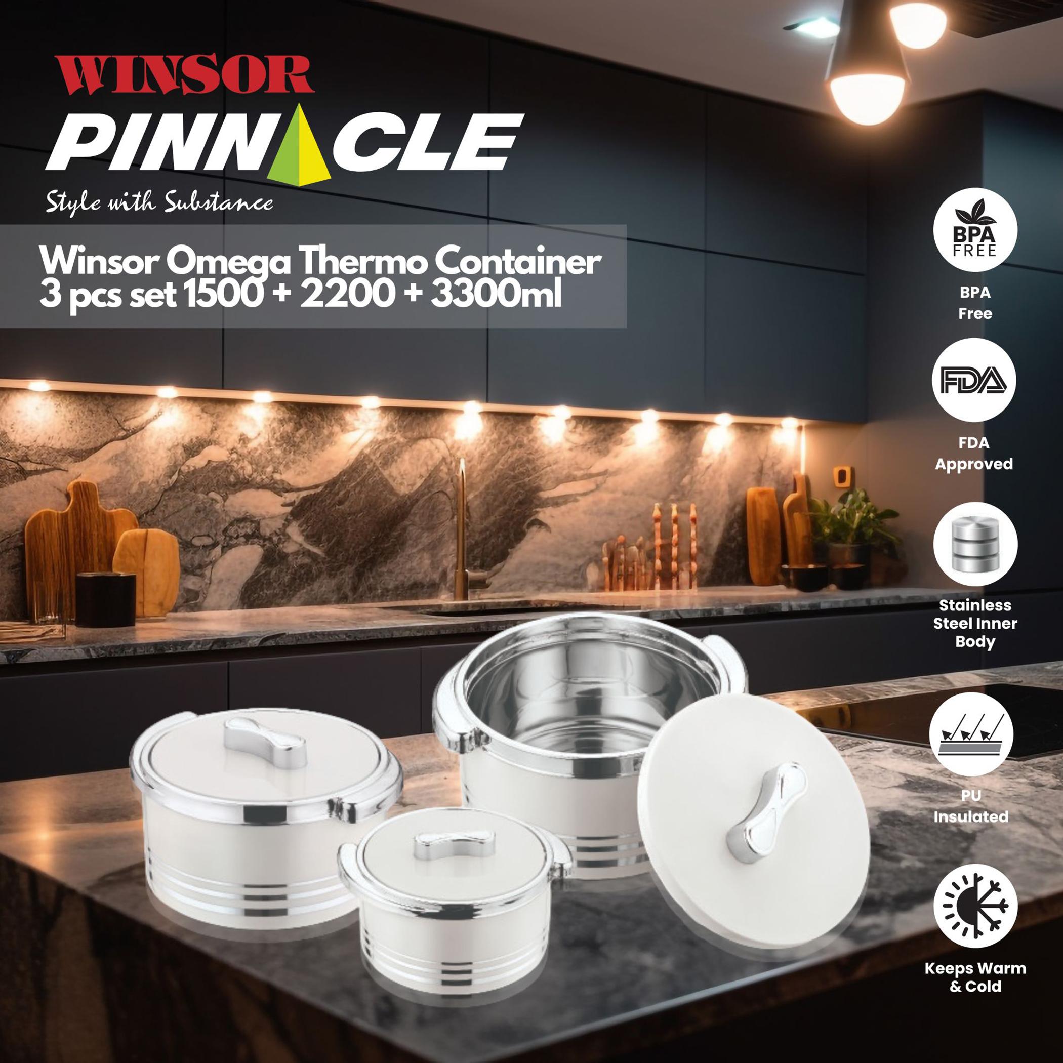 Omega 3-Piece Stainless Steel Insulated Hotpot Set-household-dining-serveware-foodwarmersandcasseroles-image-2