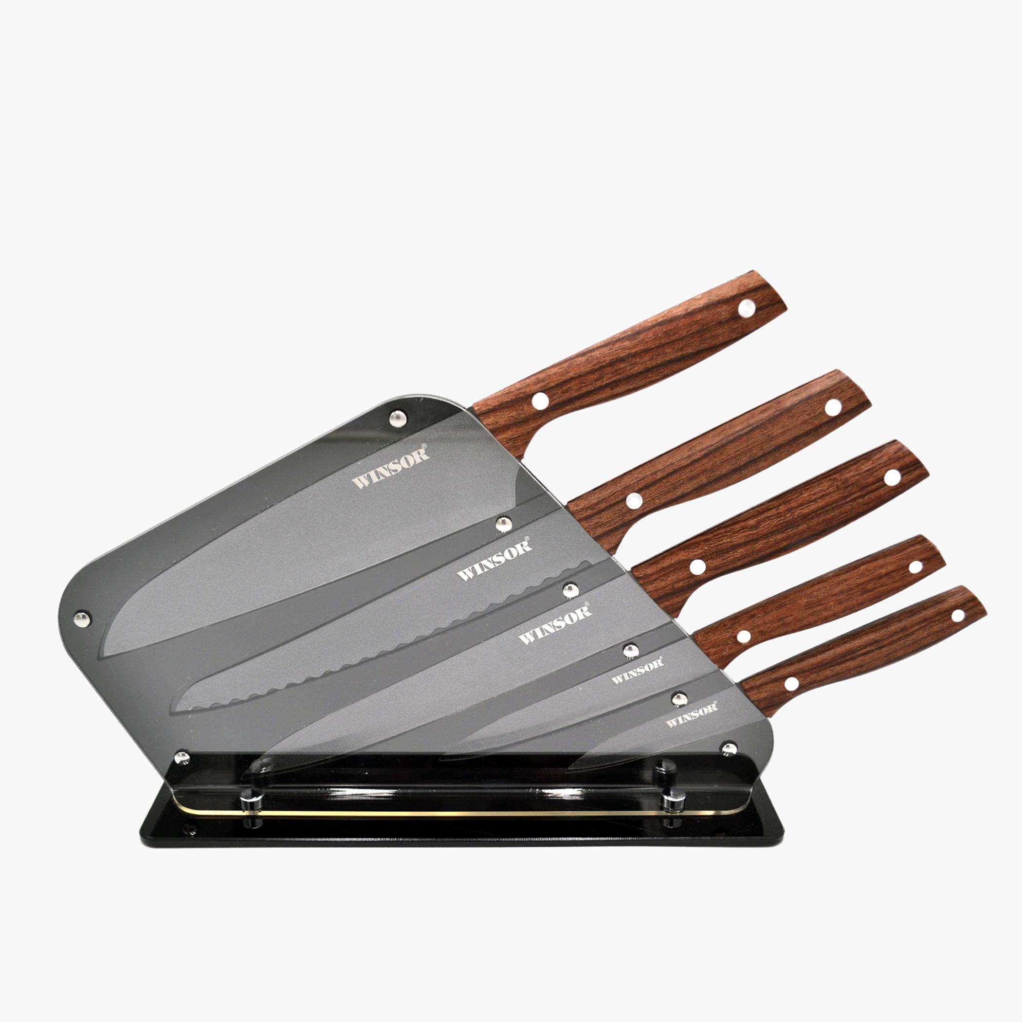 Stainless Steel 5-Piece Chef Knife Set-household-kitchen-kitchentoolsandutensils-knives-image-1
