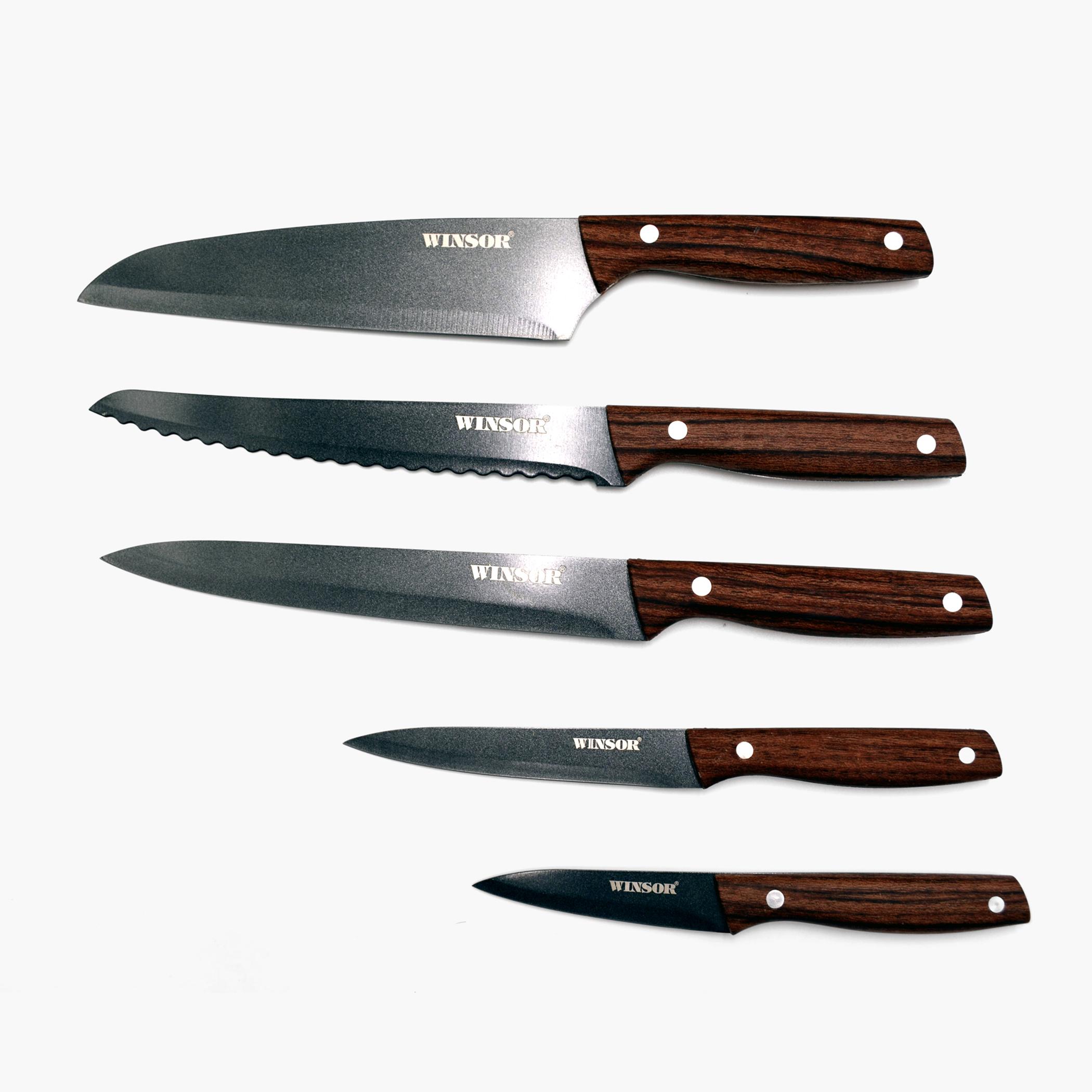 Stainless Steel 5-Piece Chef Knife Set-household-kitchen-kitchentoolsandutensils-knives-image-3