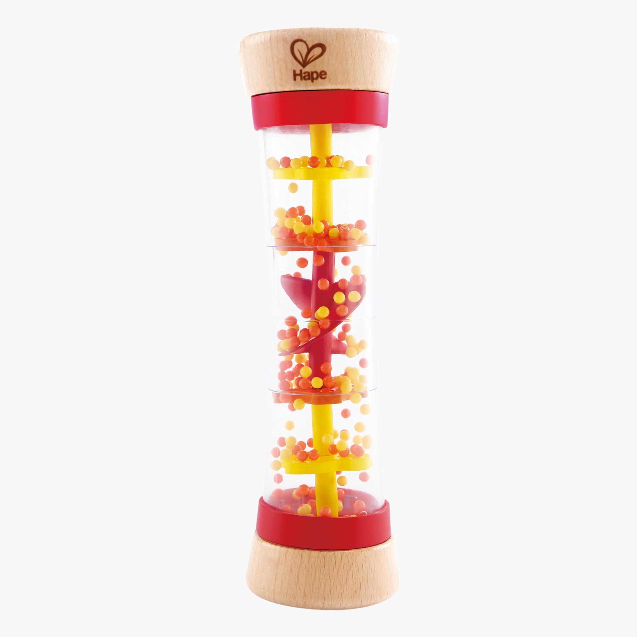Hape Beaded Raindrops Mini Wooden Musical Shake and Rattle Rainmaker