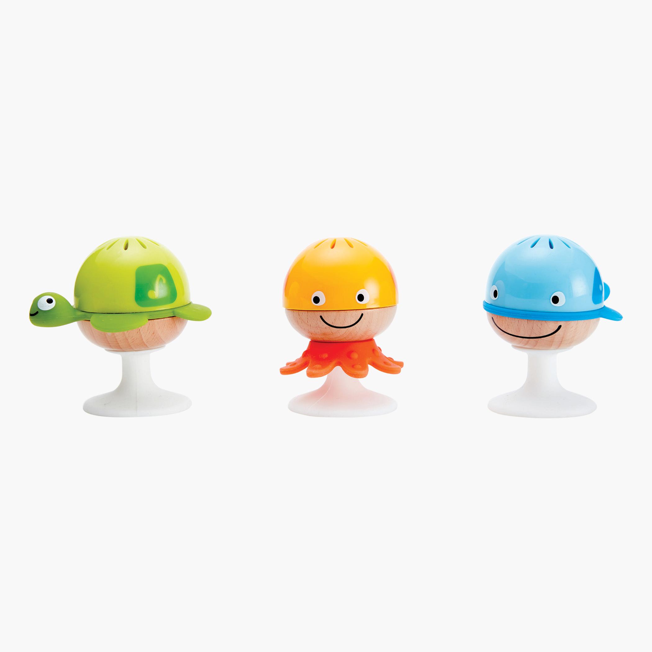 Hape 3-Piece Stay Put Rattle Set