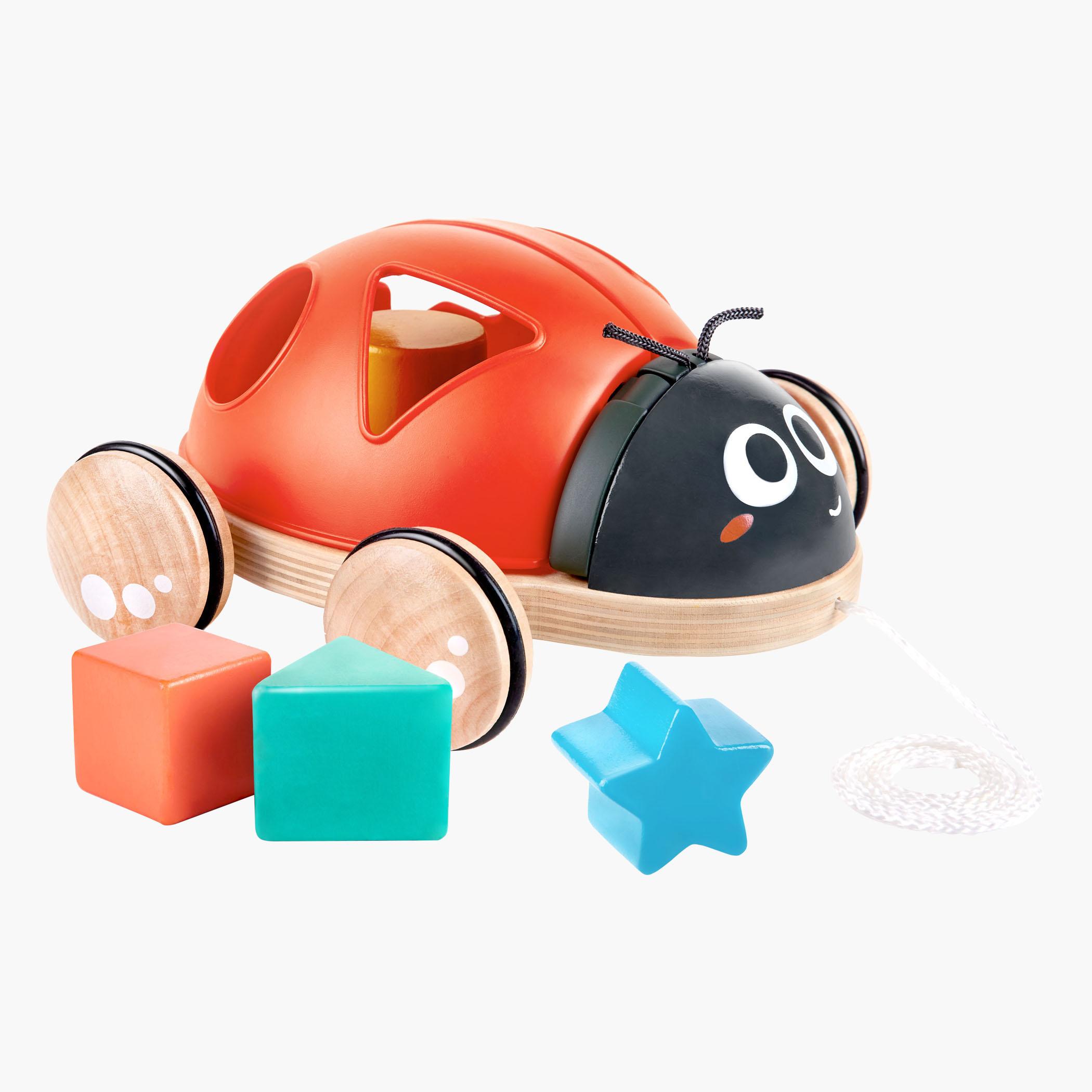 Hape Wooden Ladybug Push and Pull-Along Toy