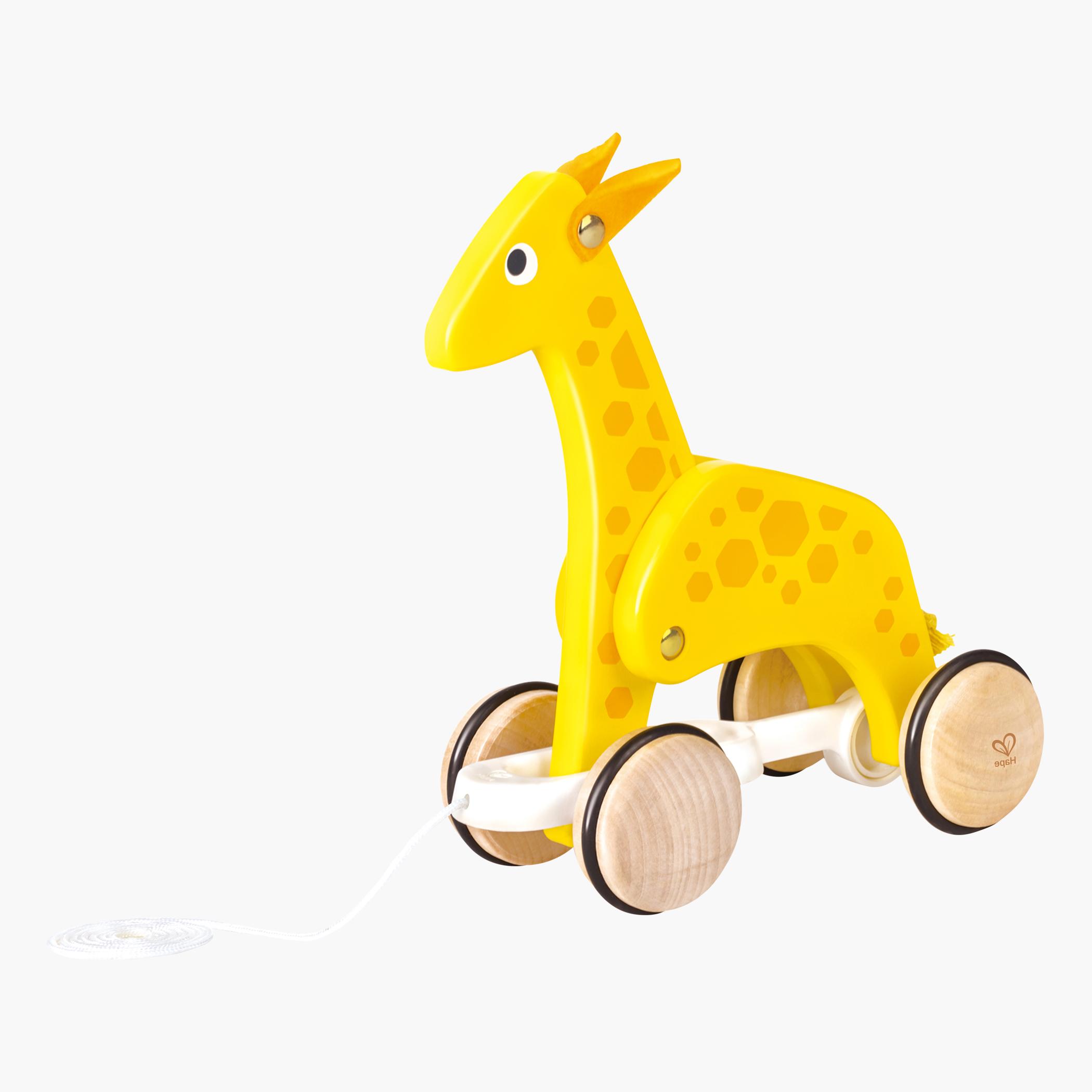 Hape Push and Pull Giraffe Wooden Pull Along Toy