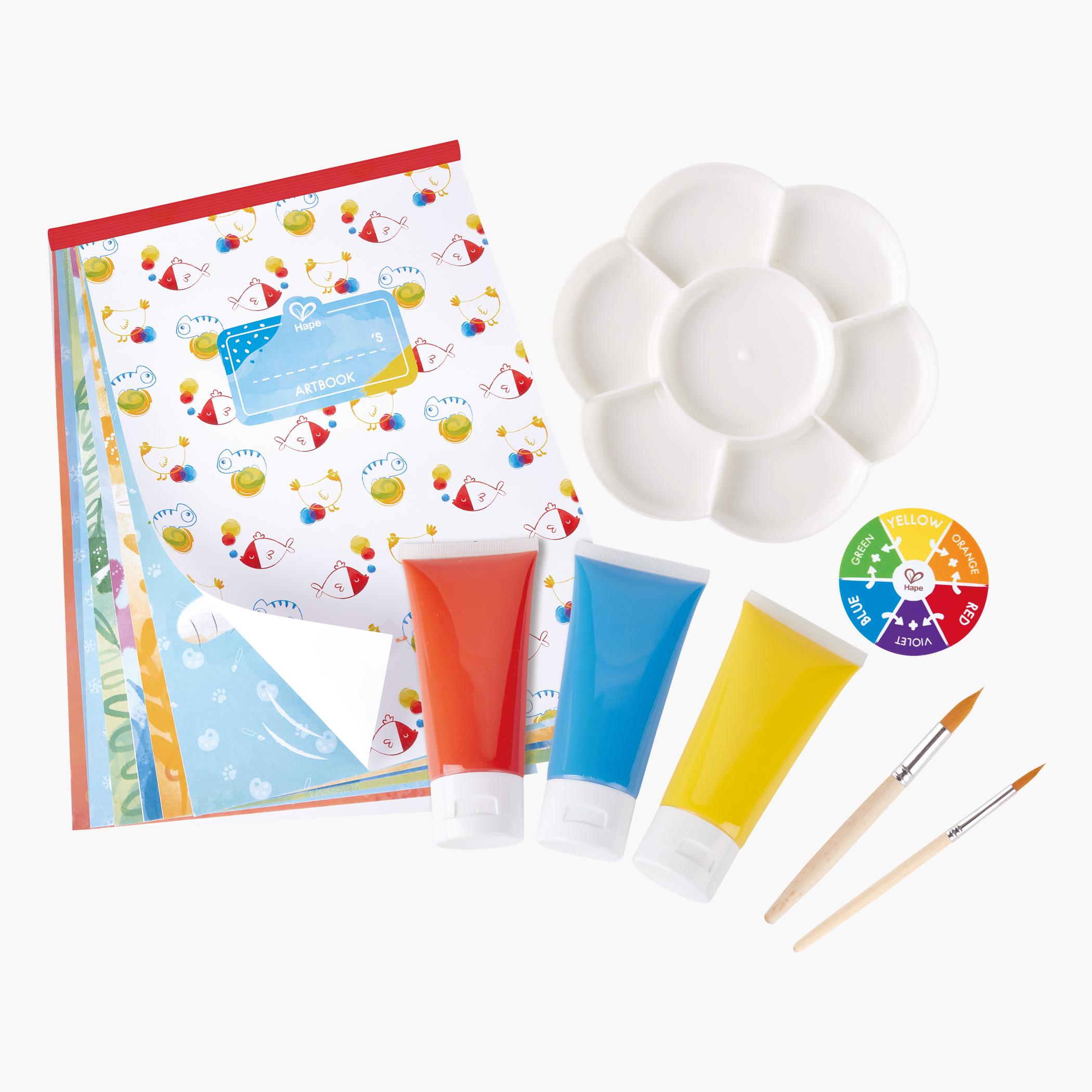 Hape 16-Piece Colour Mix Painting Activity Set
