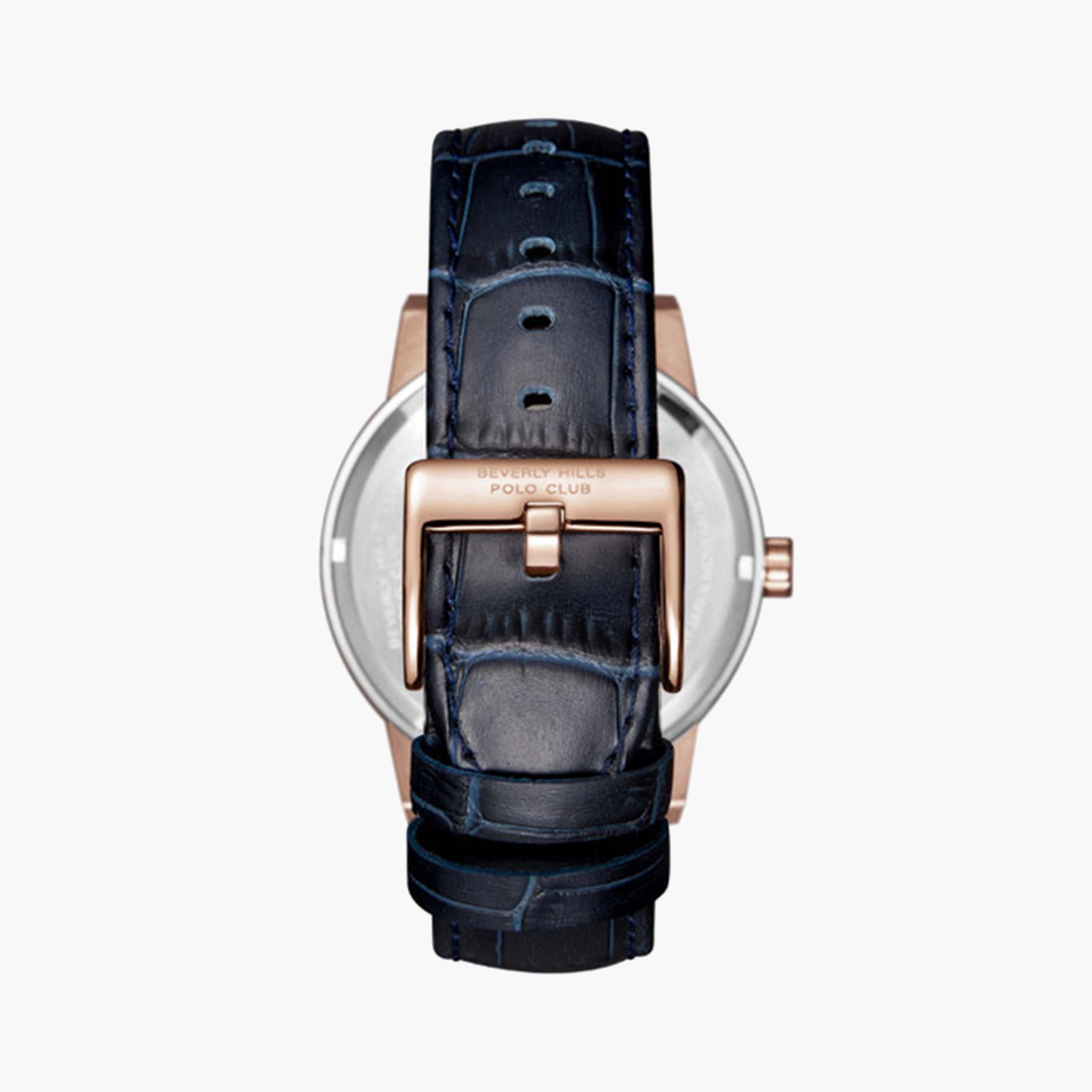 بيفرلي هيلز بولو كلوب- ساعة كرونوغراف للرجال 45 ملم زرقاء بحزام جلدي | BP3553X.499-men-watchesandjewellery-watches-image-3