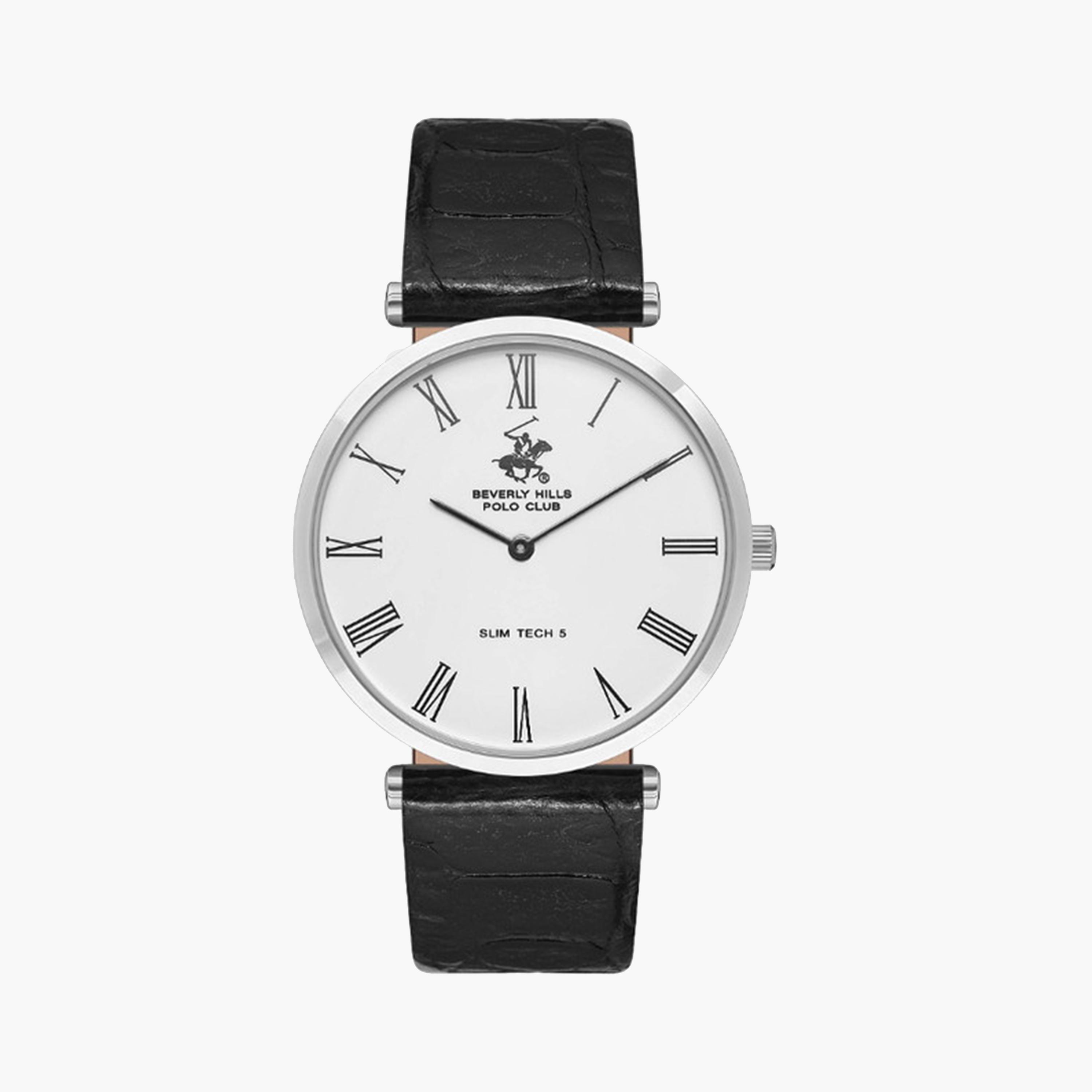 Beverly Hills Polo Club Men's 39 MM Black Analog Leather Strap Watch | BP3615X.331-men-watchesandjewellery-watches-image-1