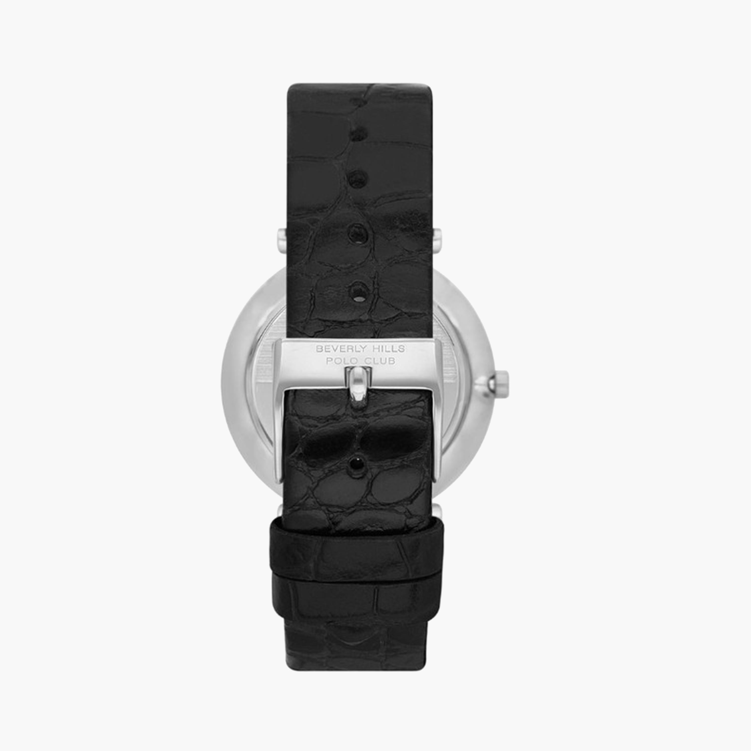 Beverly Hills Polo Club Men's 39 MM Black Analog Leather Strap Watch | BP3615X.331-men-watchesandjewellery-watches-image-3