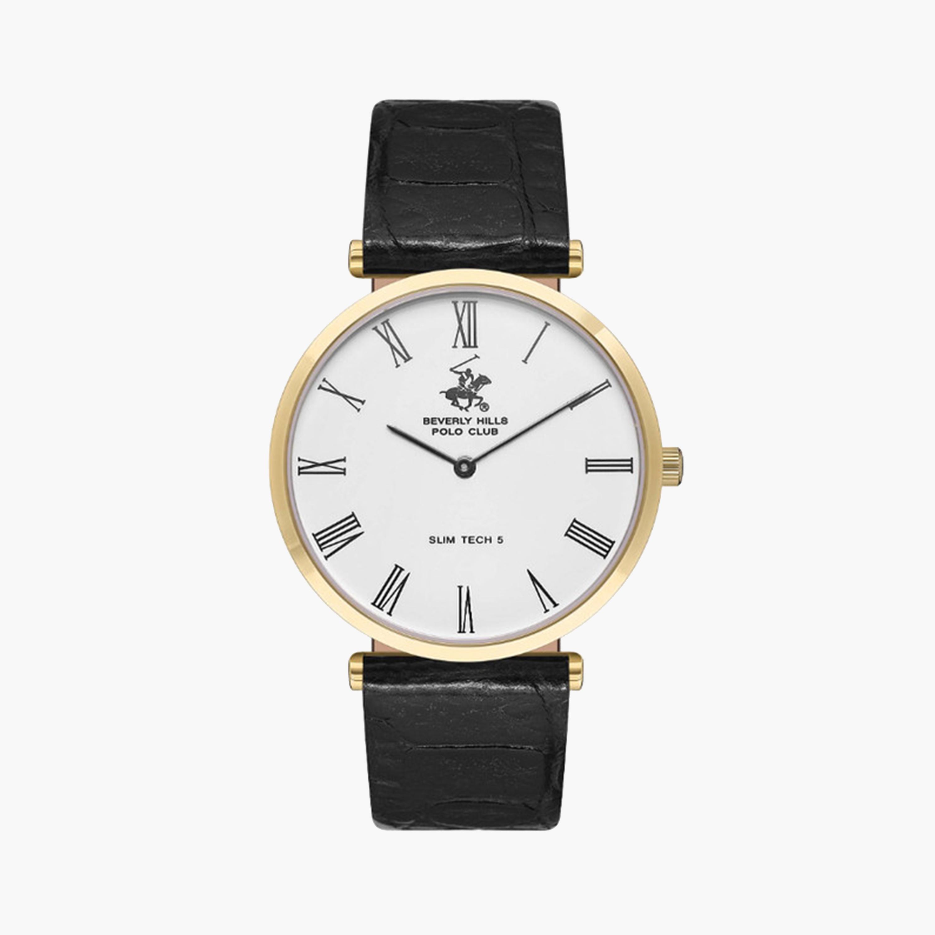 بيفرلي هيلز بولو كلوب- ساعة تناظرية للرجال 39 ملم بسوار جلدي أسود | BP3615X.131-men-watchesandjewellery-watches-image-1