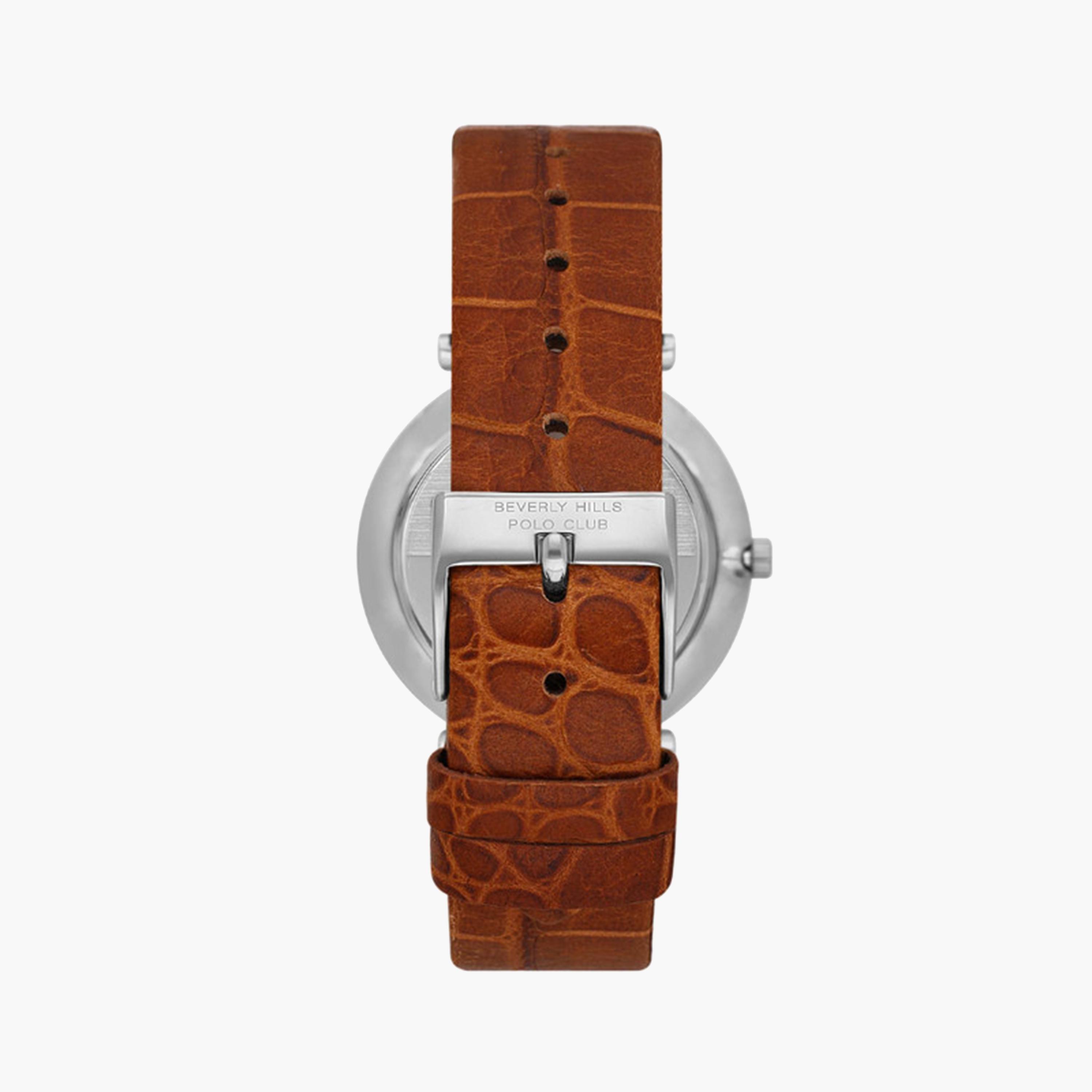 بيفرلي هيلز بولو كلوب- ساعة تناظرية للرجال 39 ملم بسوار جلدي بني | BP3615X.394-men-watchesandjewellery-watches-image-3