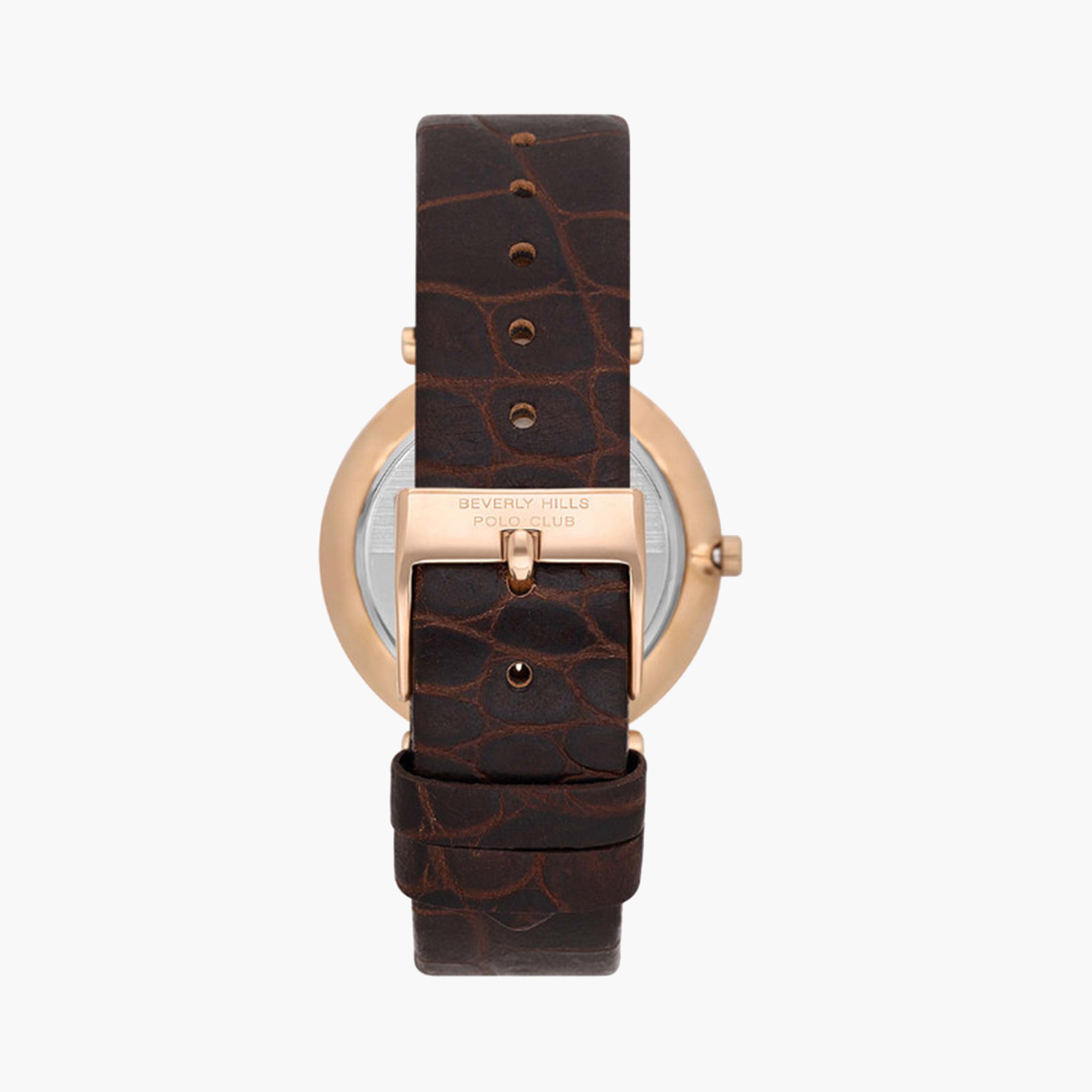 بيفرلي هيلز بولو كلوب- ساعة تناظرية للرجال 39 ملم بسوار جلدي بني | BP3615X.432-men-watchesandjewellery-watches-image-3