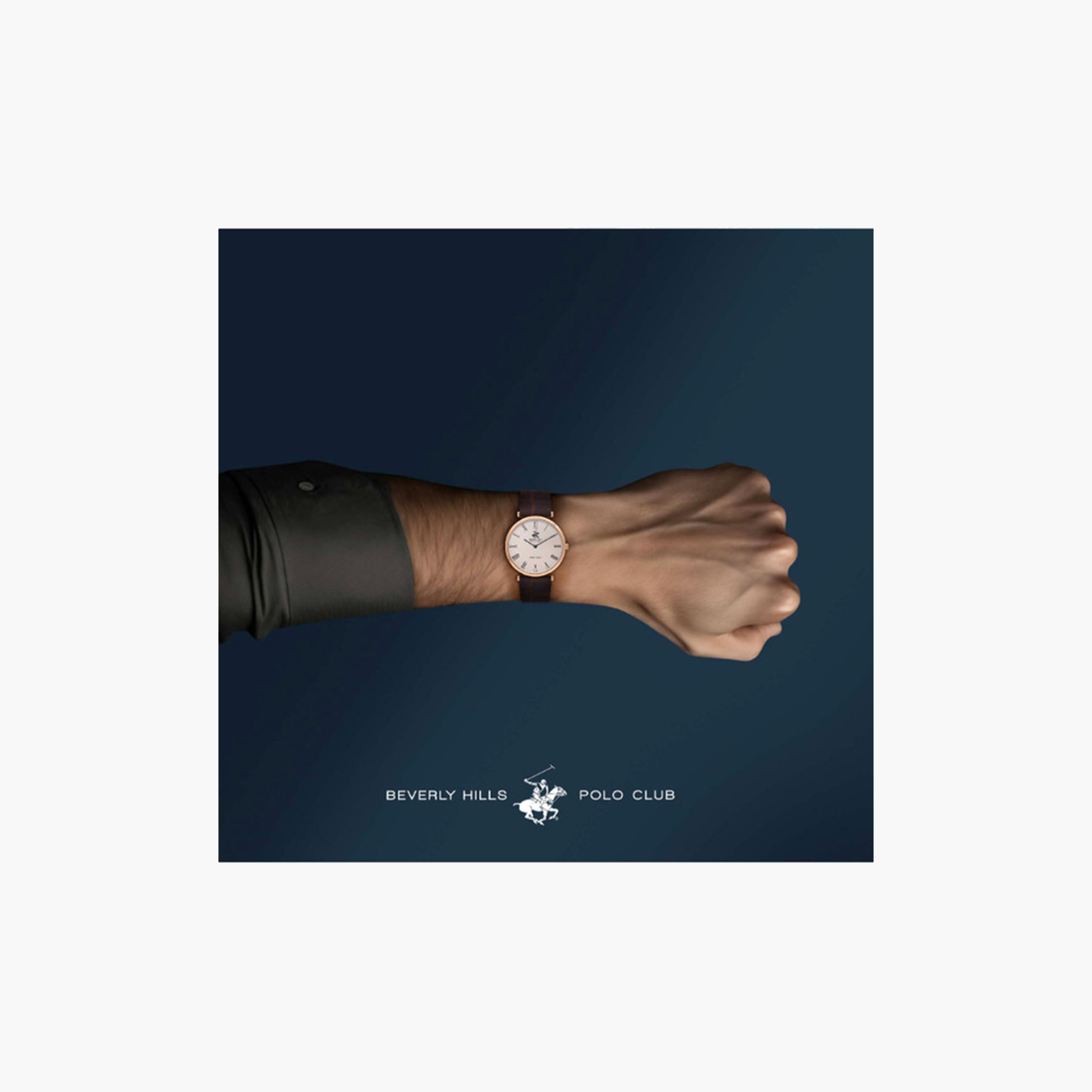 بيفرلي هيلز بولو كلوب- ساعة تناظرية للرجال 39 ملم بسوار جلدي بني | BP3615X.432-men-watchesandjewellery-watches-image-4