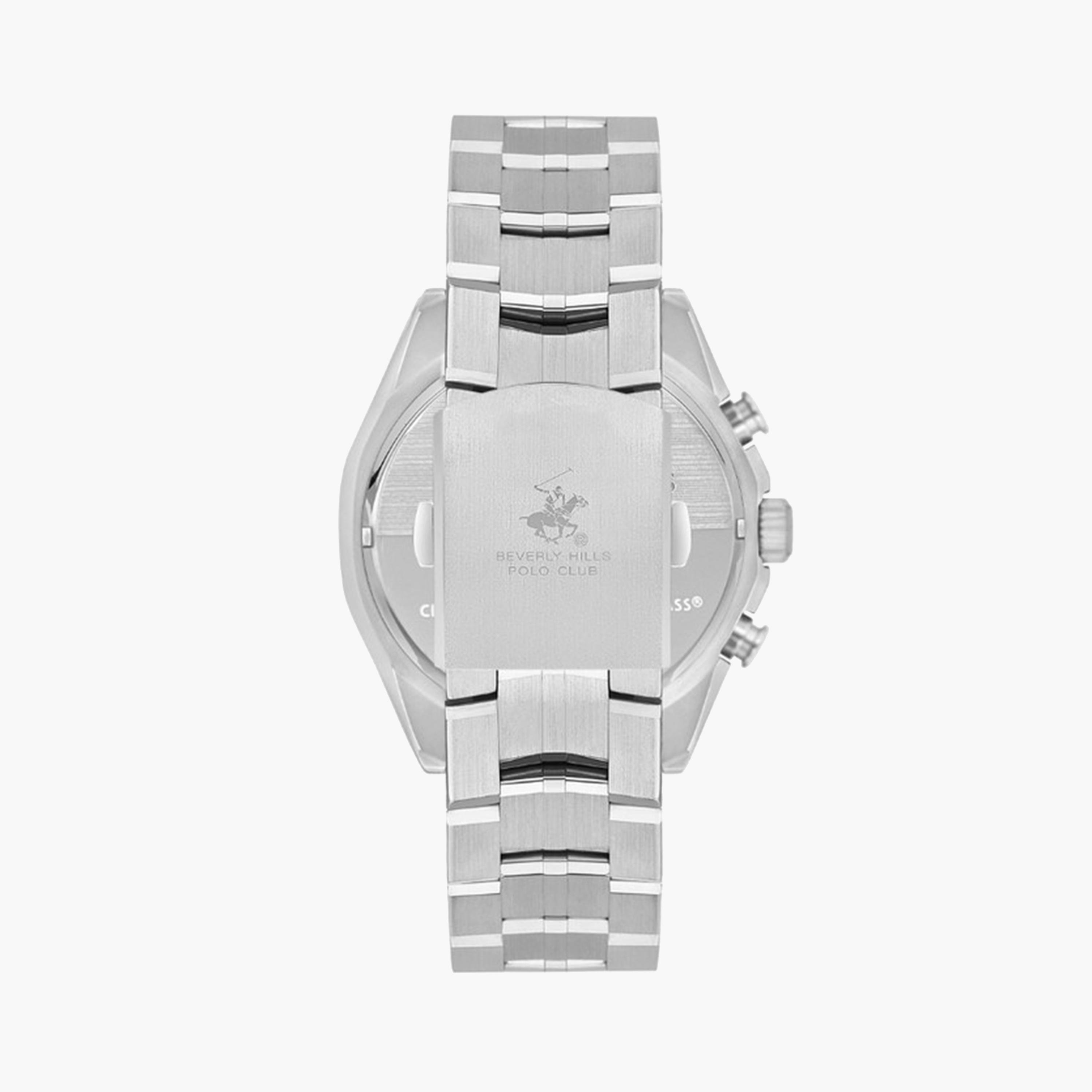 Beverly Hills Polo Club Men's 45 MM Silver Chronograph Metal Strap Watch | BP3599X.370-men-watchesandjewellery-watches-image-3