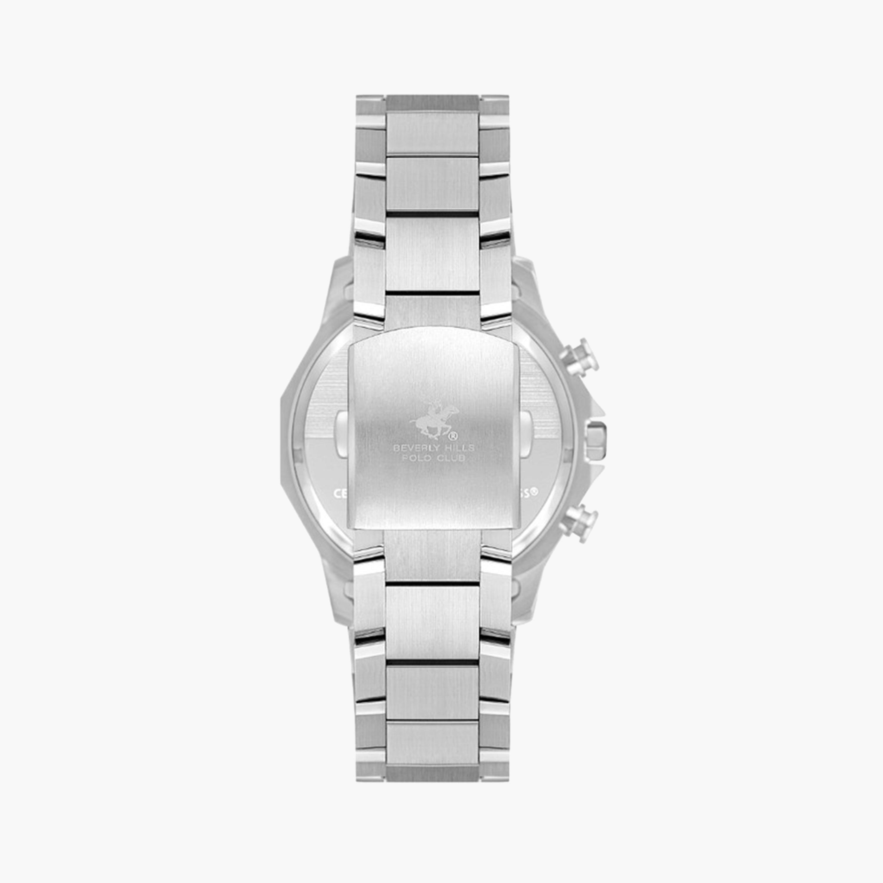 بيفرلي هيلز بولو كلوب- ساعة كرونوغراف للرجال 45 ملم فضية بحزام معدني | BP3625X.351-men-watchesandjewellery-watches-image-3