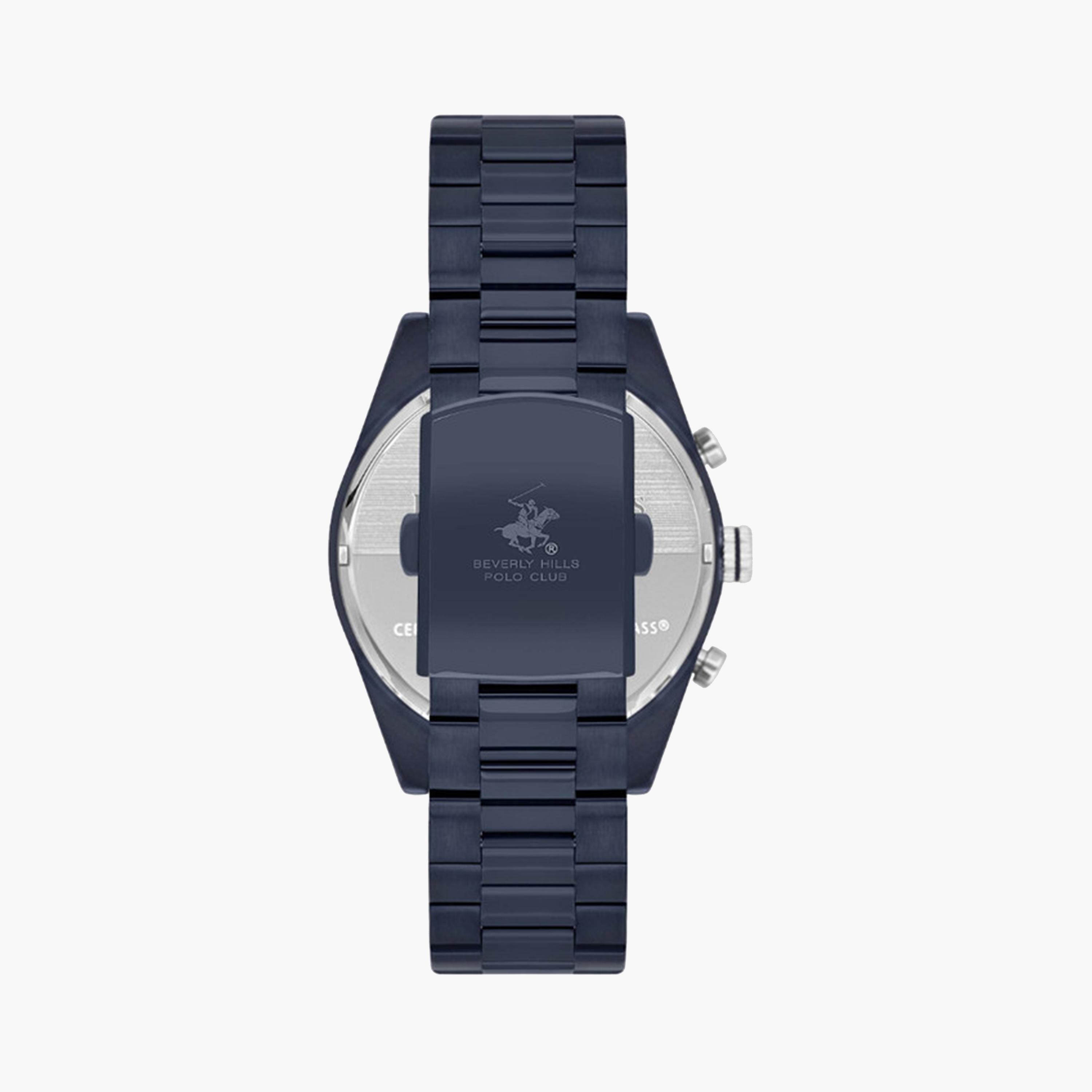 بيفرلي هيلز بولو كلوب- ساعة كرونوغراف للرجال 42 ملم زرقاء بحزام معدني | BP3618X.990-men-watchesandjewellery-watches-image-3