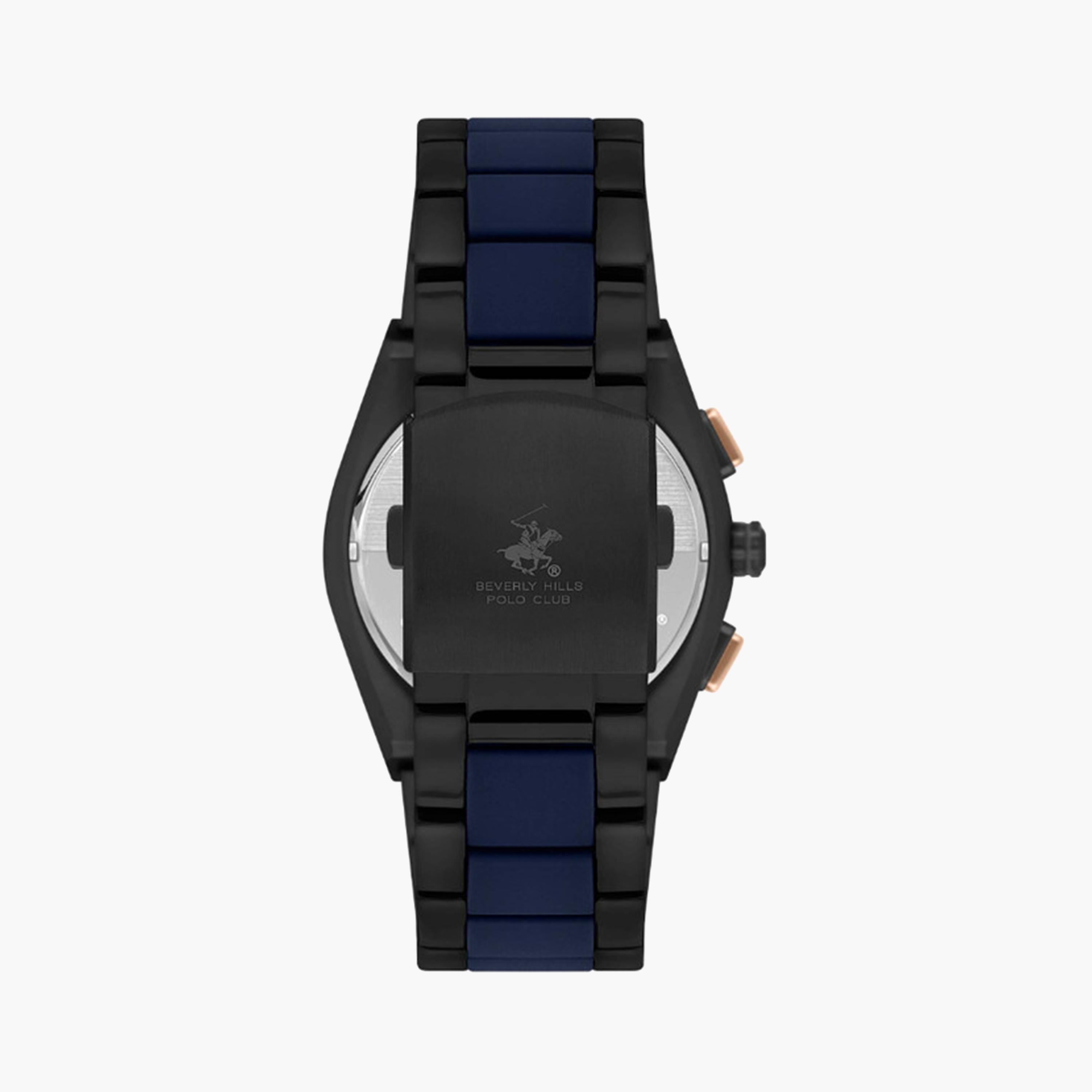بيفرلي هيلز بولو كلوب- ساعة كرونوغراف للرجال 43 ملم سوداء بحزام معدني | BP3626X.690-men-watchesandjewellery-watches-image-3